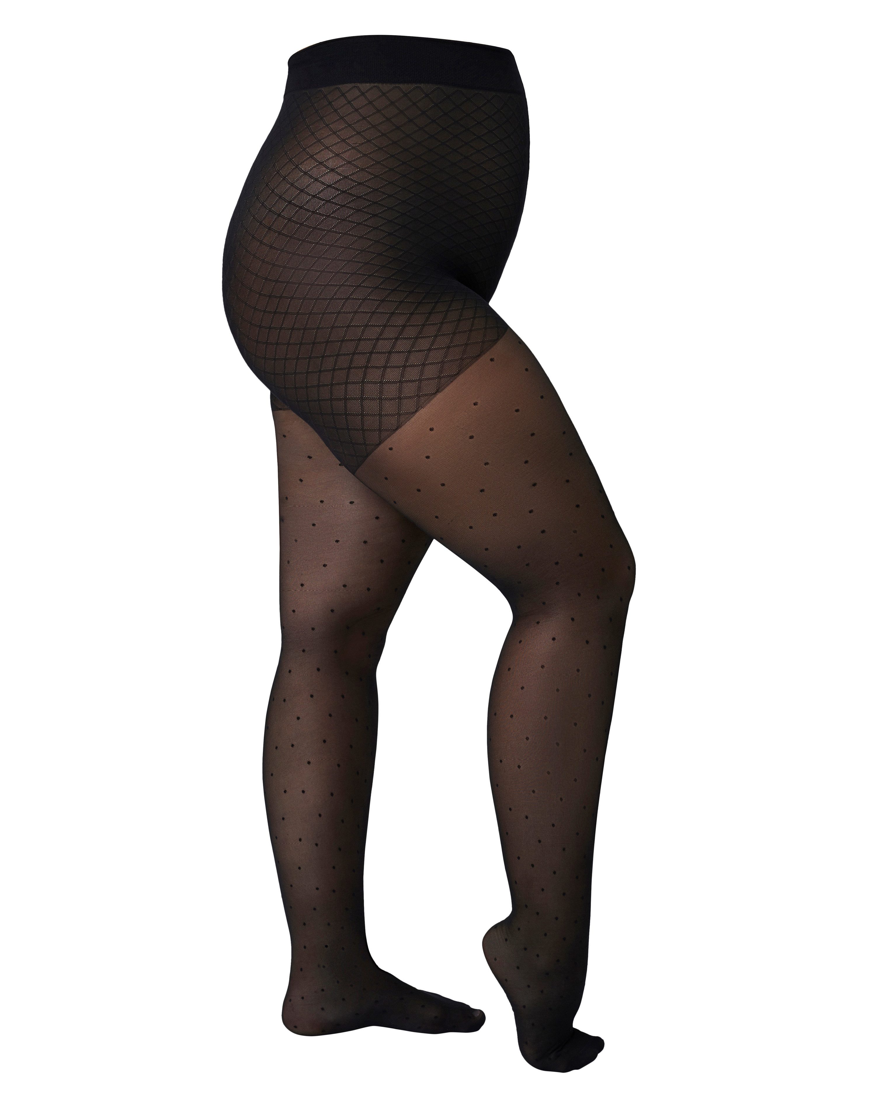Camano Feinstrumpfhose fine curvy 40 DEN Curvy-Tights, Tupfen-Allover – Bild 2 von 5