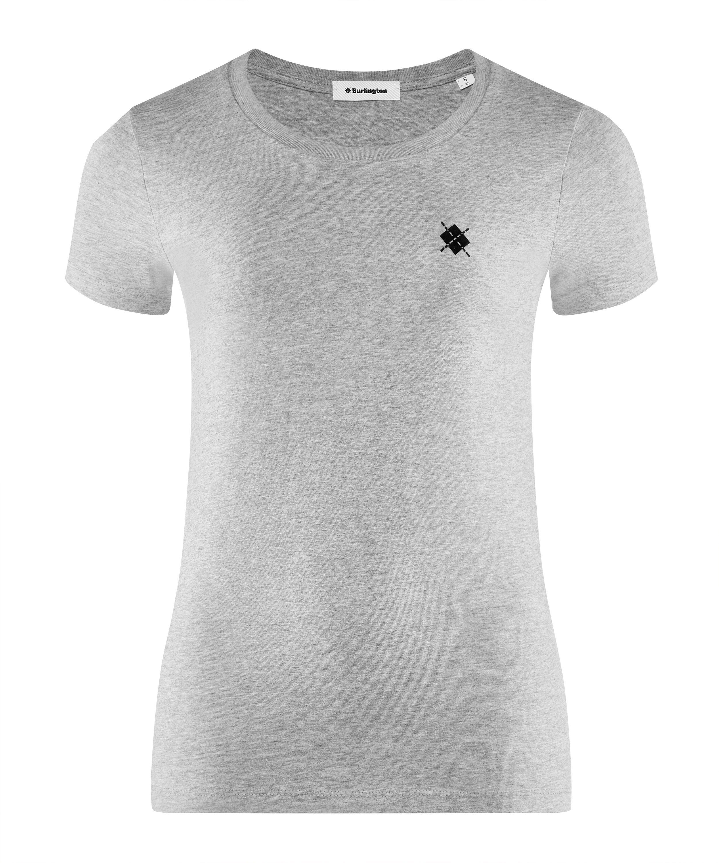 Burlington (1-tlg) light grey Biobaumwolle (3400) aus T-Shirt