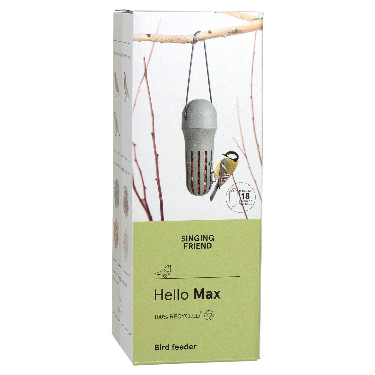 Singing Friend Vogelhaus Futterplatz Max grau günstig online kaufen