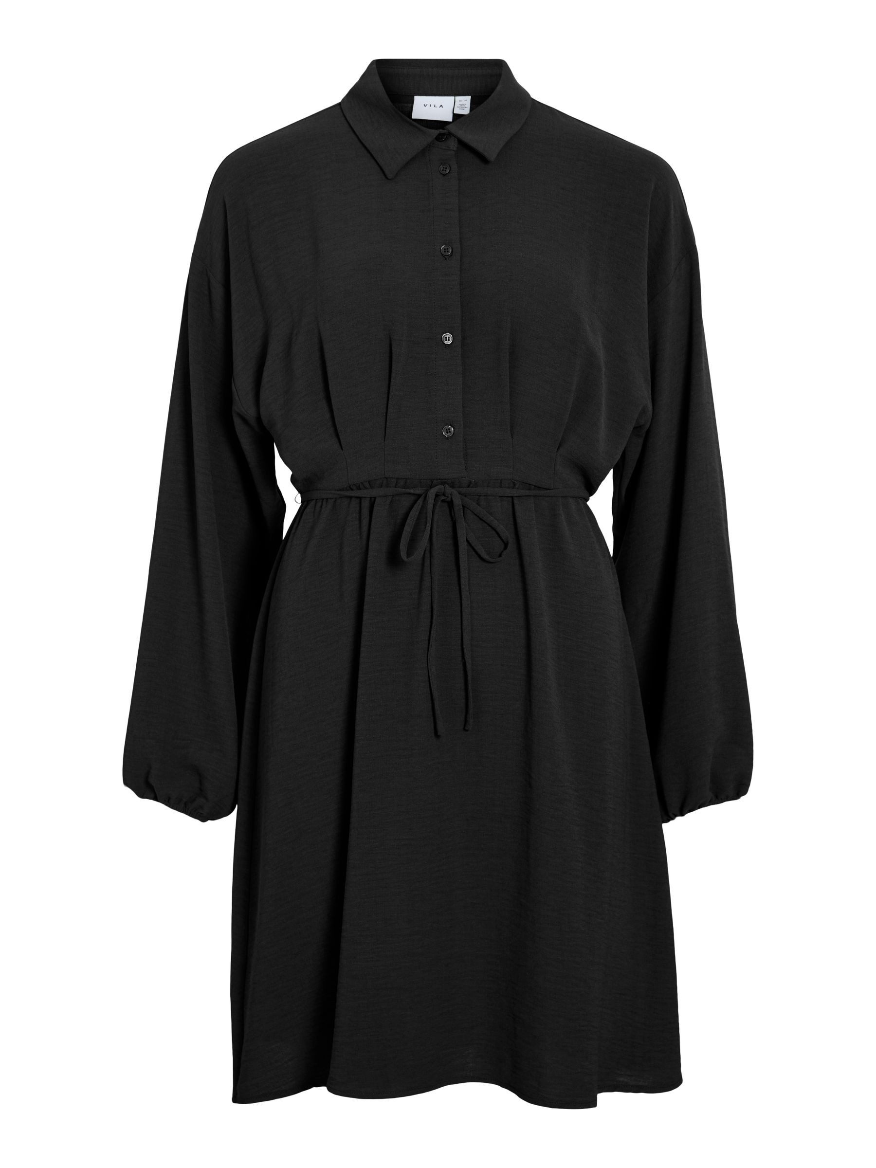 Vila Shirtkleid Mit Umlegekragen und durchgehender günstig online kaufen