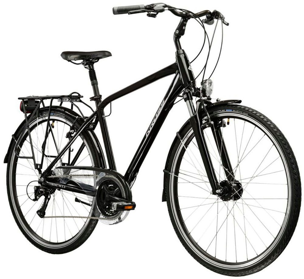 Kross Trekkingrad Herren-Trekkingrad 28" Berg TR 5.0 Schwarz 24 Gänge, 24 Gang Shimano ACERA M3020 Schaltwerk, Kettenschaltung