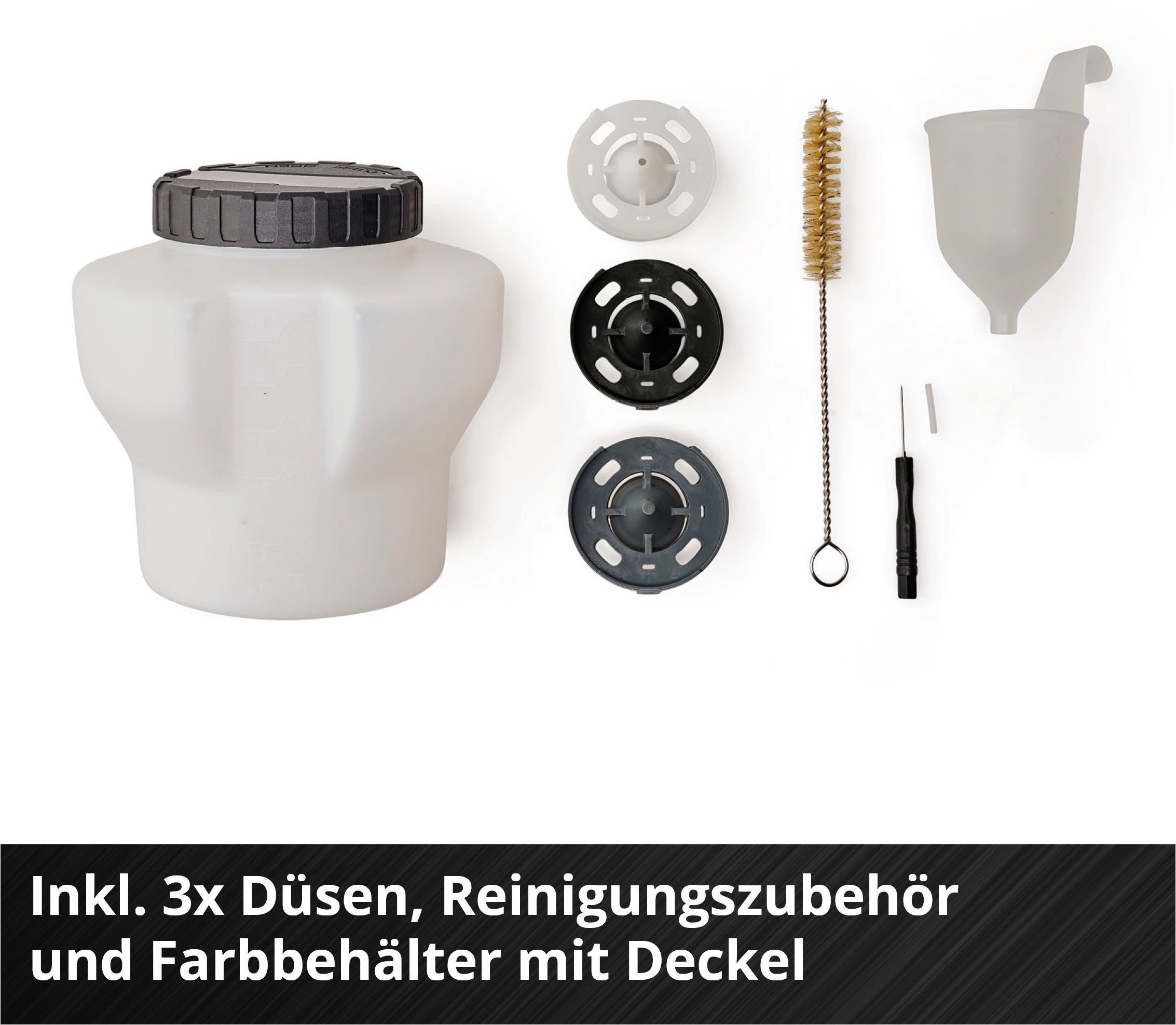 Einhell Farbsprühgerät akkubetrieben, TE-SY 18/90 Li-Solo, (Set, 9-tlg), Mitglied der Power X-Change Familie, ohne Akku