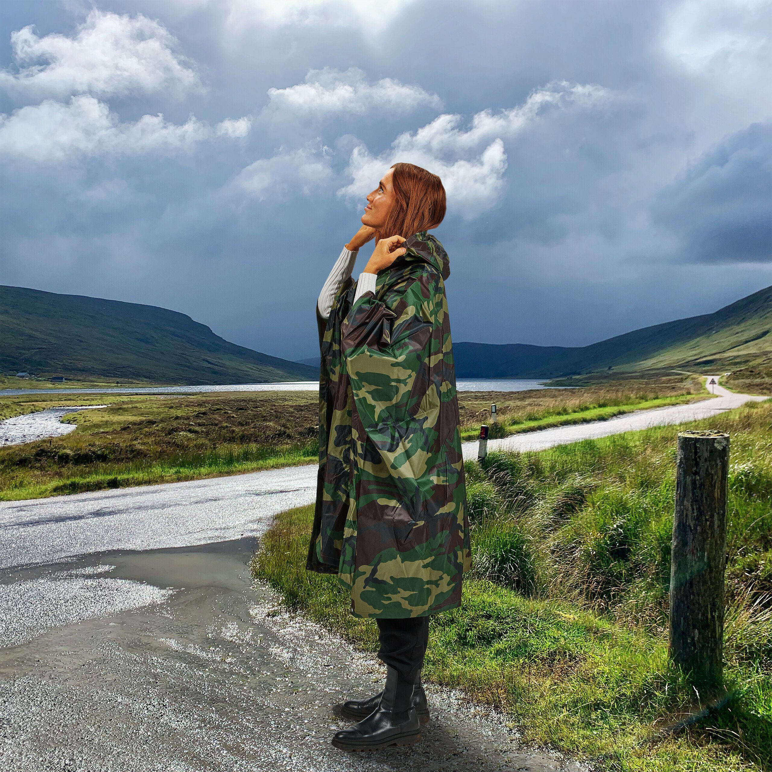 relaxdays Regenponcho Mehrzweck 3 in 1 Tar