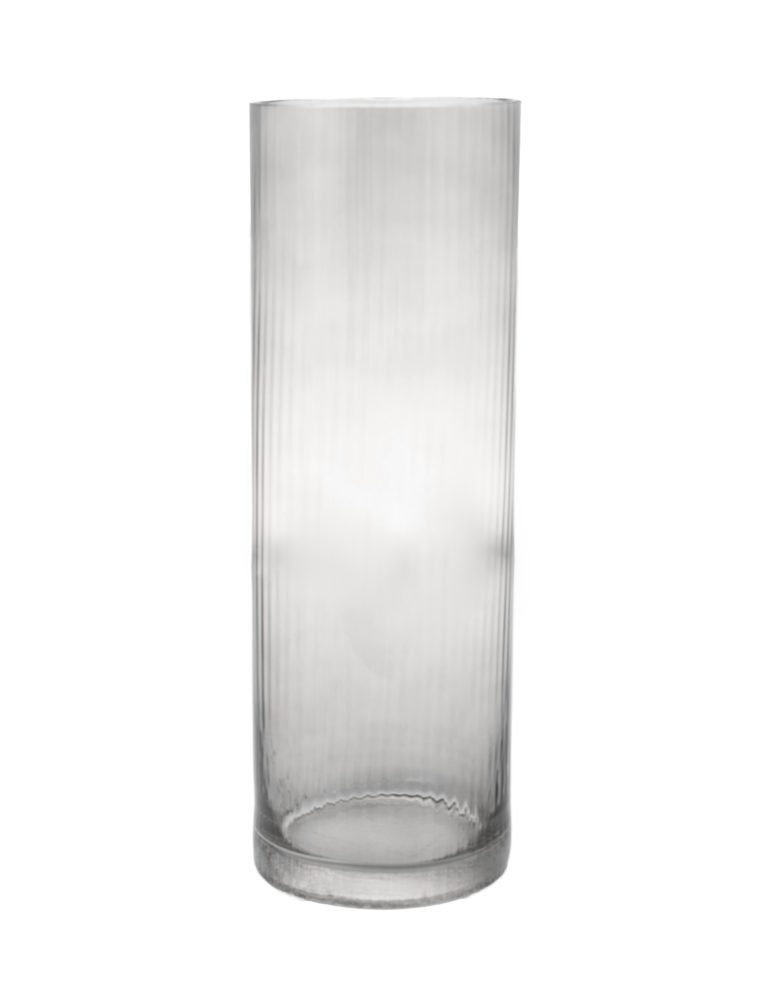 Storefactory Scandinavia Dekovase Vase / Windlicht RAMSJÖ MEDIUM grau, Ø 12x35 cm