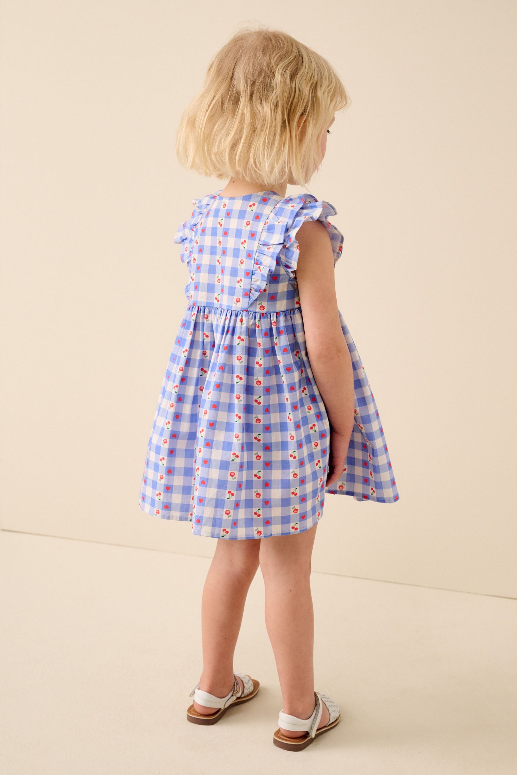 Next Blusenkleid Kleid mit Rüschenärmeln (1-tlg)