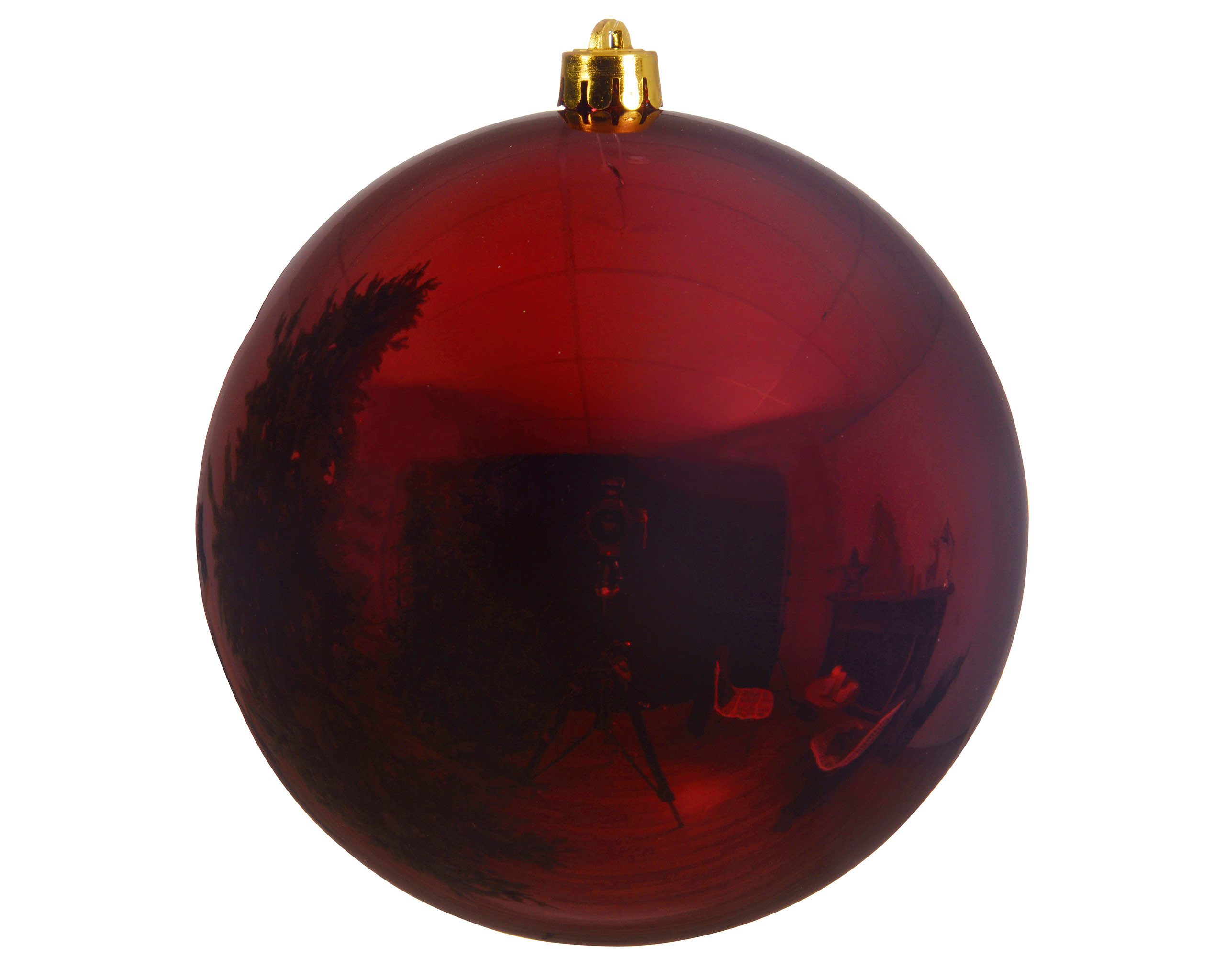 Kaemingk Weihnachtsbaumkugel, Weihnachtskugeln Kunststoff 40cm 1 Stück Ochsenblut