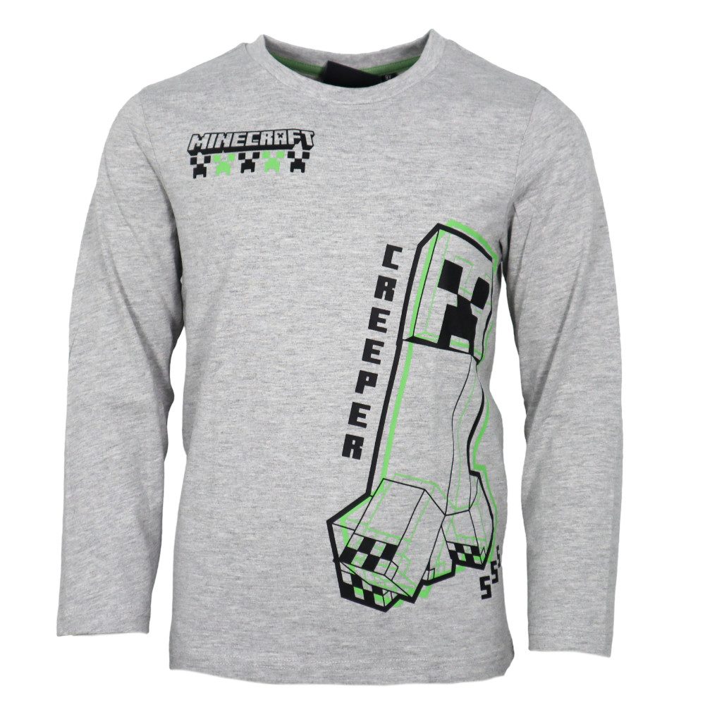 Minecraft Langarmshirt Minecraft Gamer Creeper Kinder Jungen Langarmshirt Gr. 116 bis 152