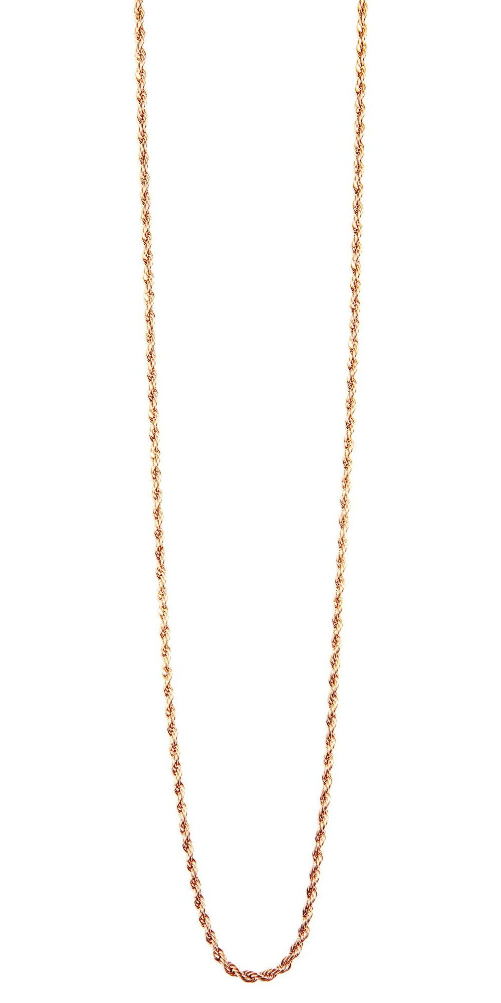 Kette ohne Anhänger Halskette – Kordelkette aus Edelstahl 60 cm