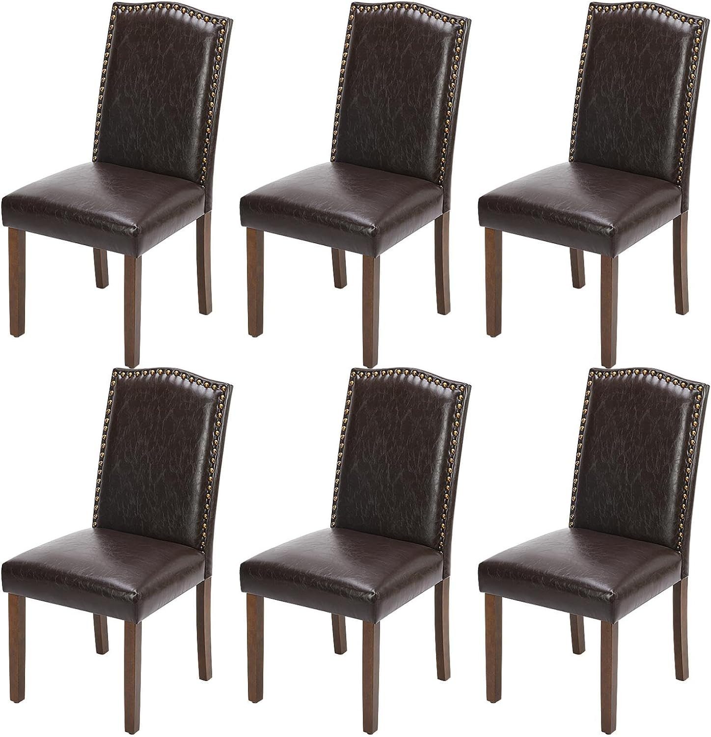 DUMOS Esszimmerstuhl esszimmerstühle Set, Pu-Leder Gepolstert günstig online kaufen