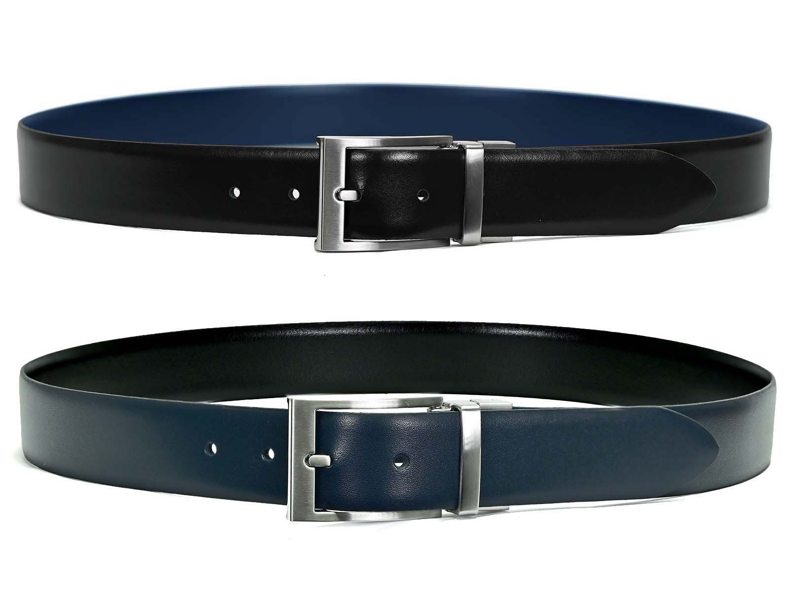 LLOYD Men’s Belts Ledergürtel Wendegürtel 35 mm lässt sich durch Wenden des Streifens in 2 Farben nutzen