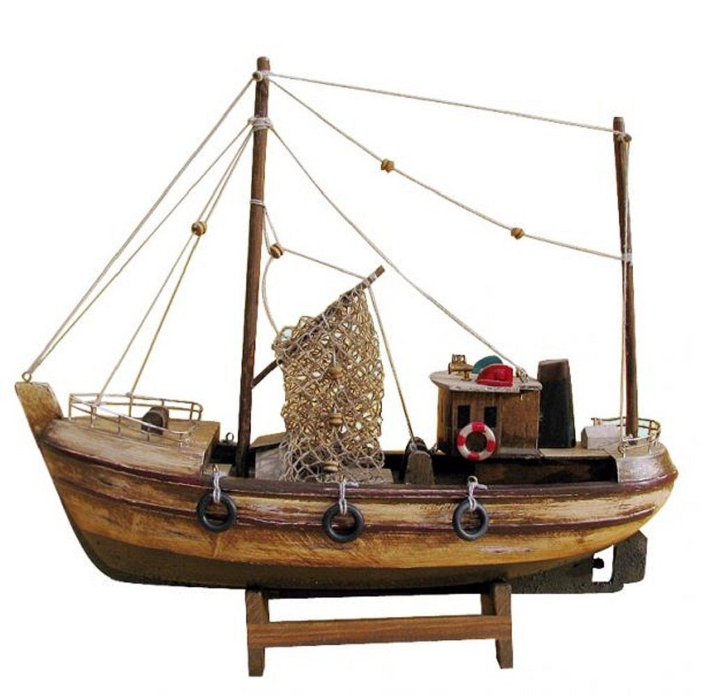 Linoows Dekoobjekt Fischkutter, Kutter, Schiffsmodell, Modellboot (1x), Modellschiff Fischerei Kutter, Schiffsmodell
