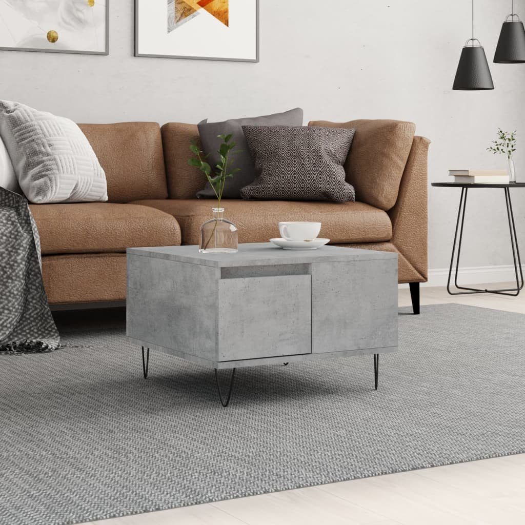 vidaXL Couchtisch Couchtisch Betongrau 55x55x36,5 cm Holzwerkstoff (1-St)