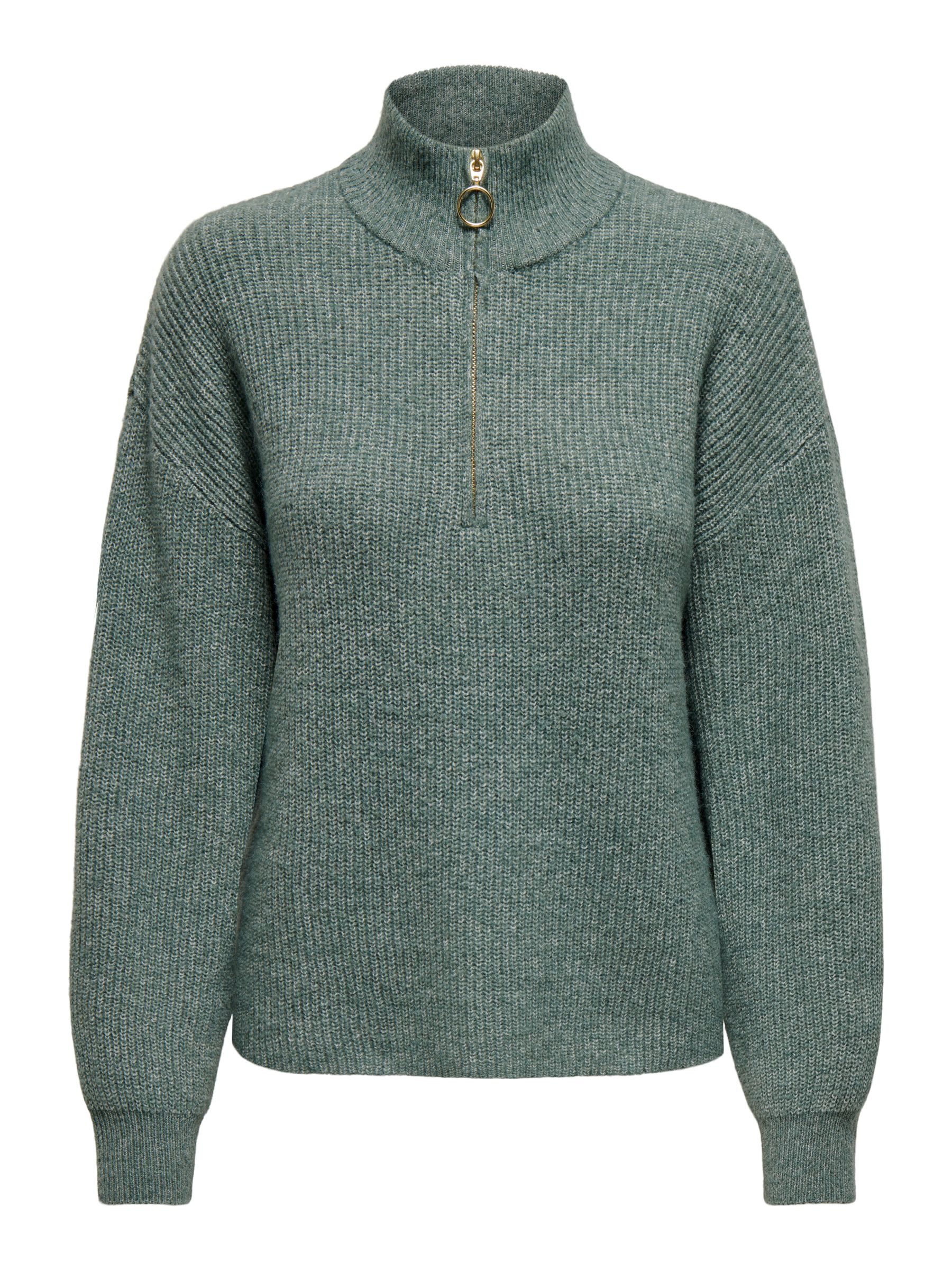 ONLY Strickpullover Trendiger Strickpullover mit Reißverschluss-Detail günstig online kaufen
