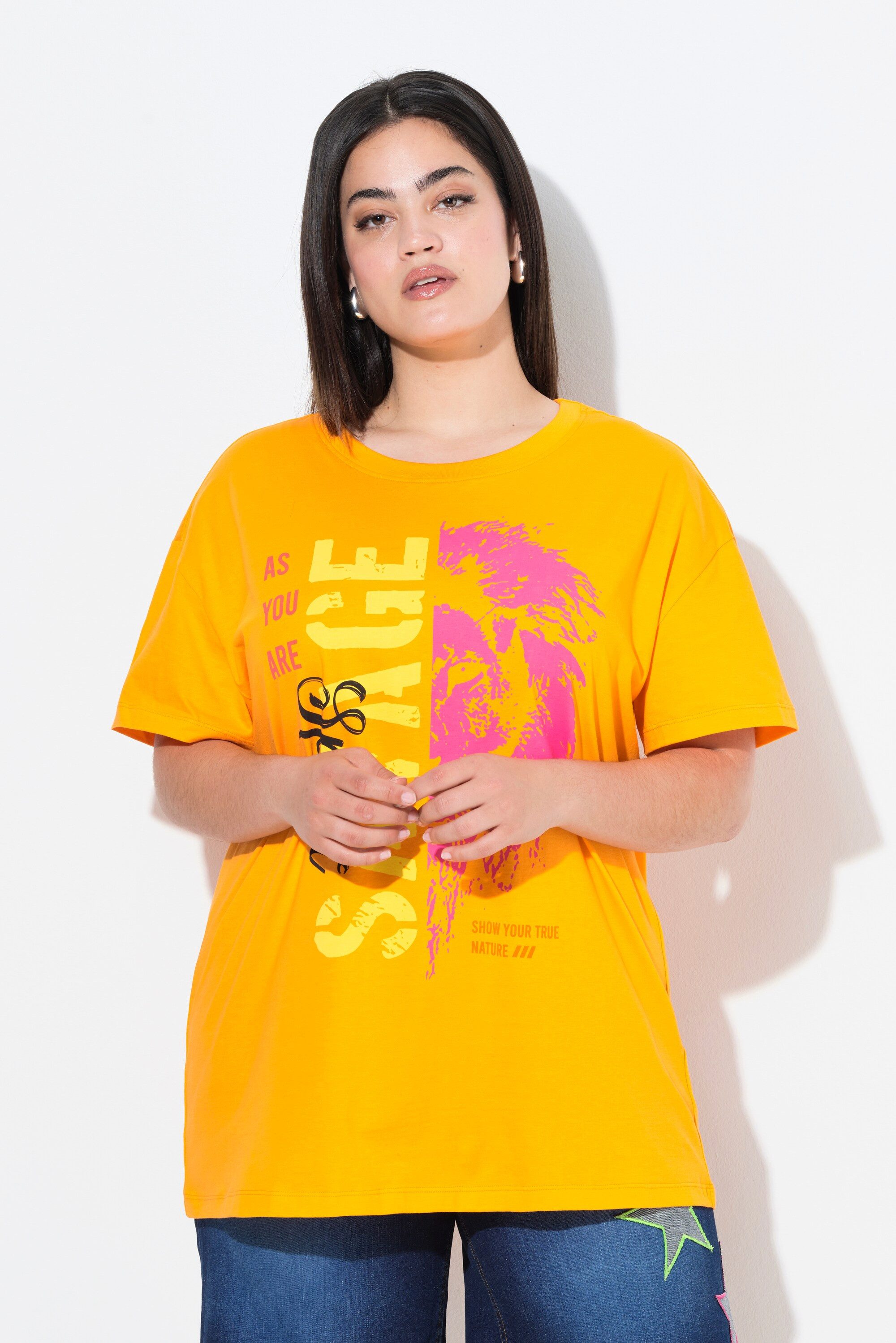 Angel of Style T-Shirt T-Shirt Boxy Fit Statement/Tigerkopf Motiv günstig online kaufen