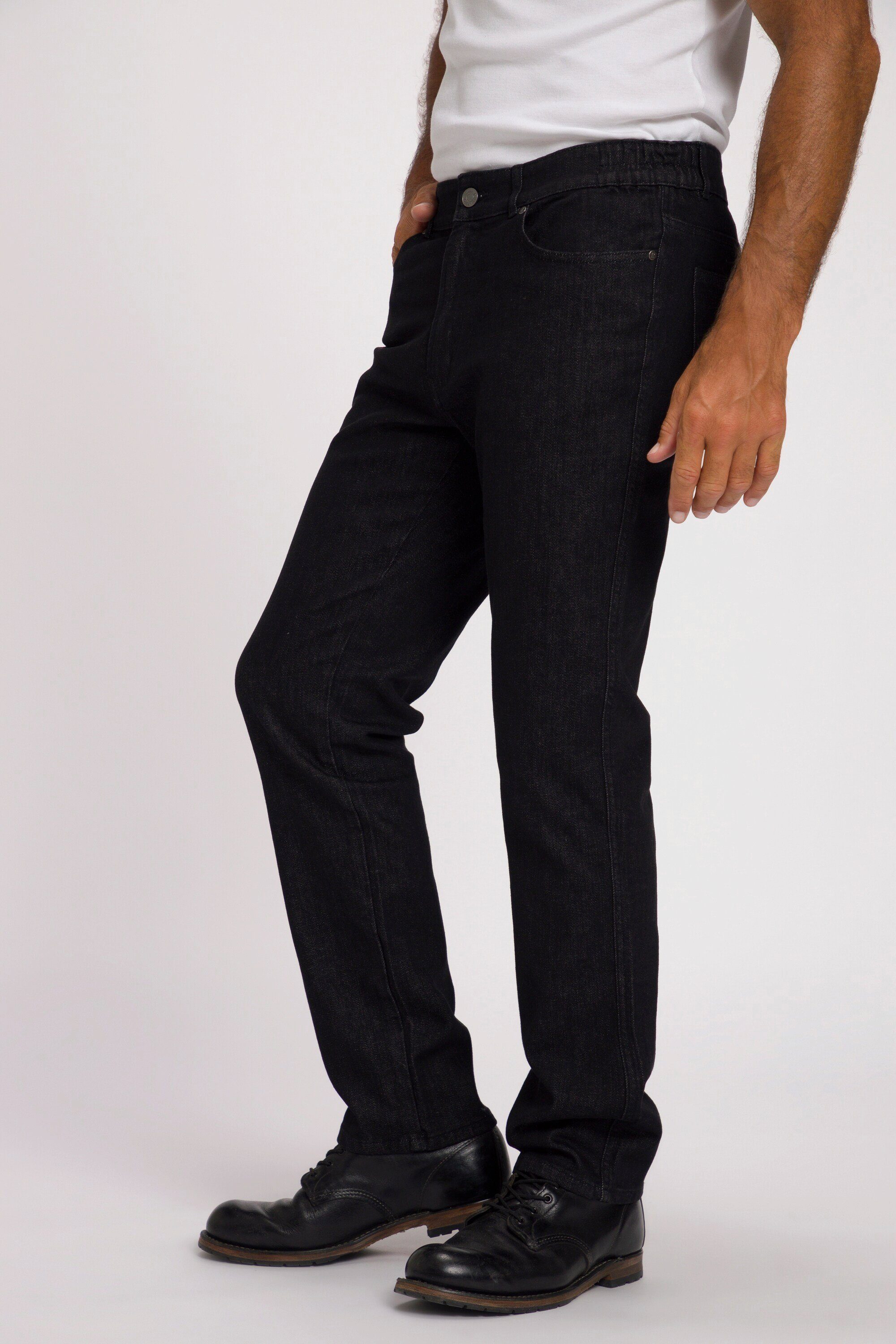 JP1880 Cargohose Traveller-Jeans Regular Bund elastischer Fit black