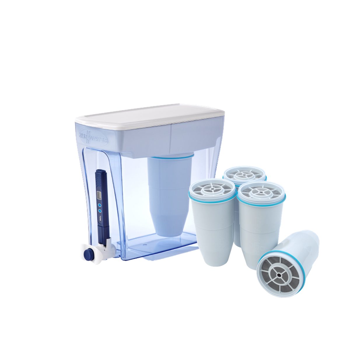 ZEROWATER Wasserfilter ZeroWater Filtersystem-Set mit fünf Filtern 4,7 L