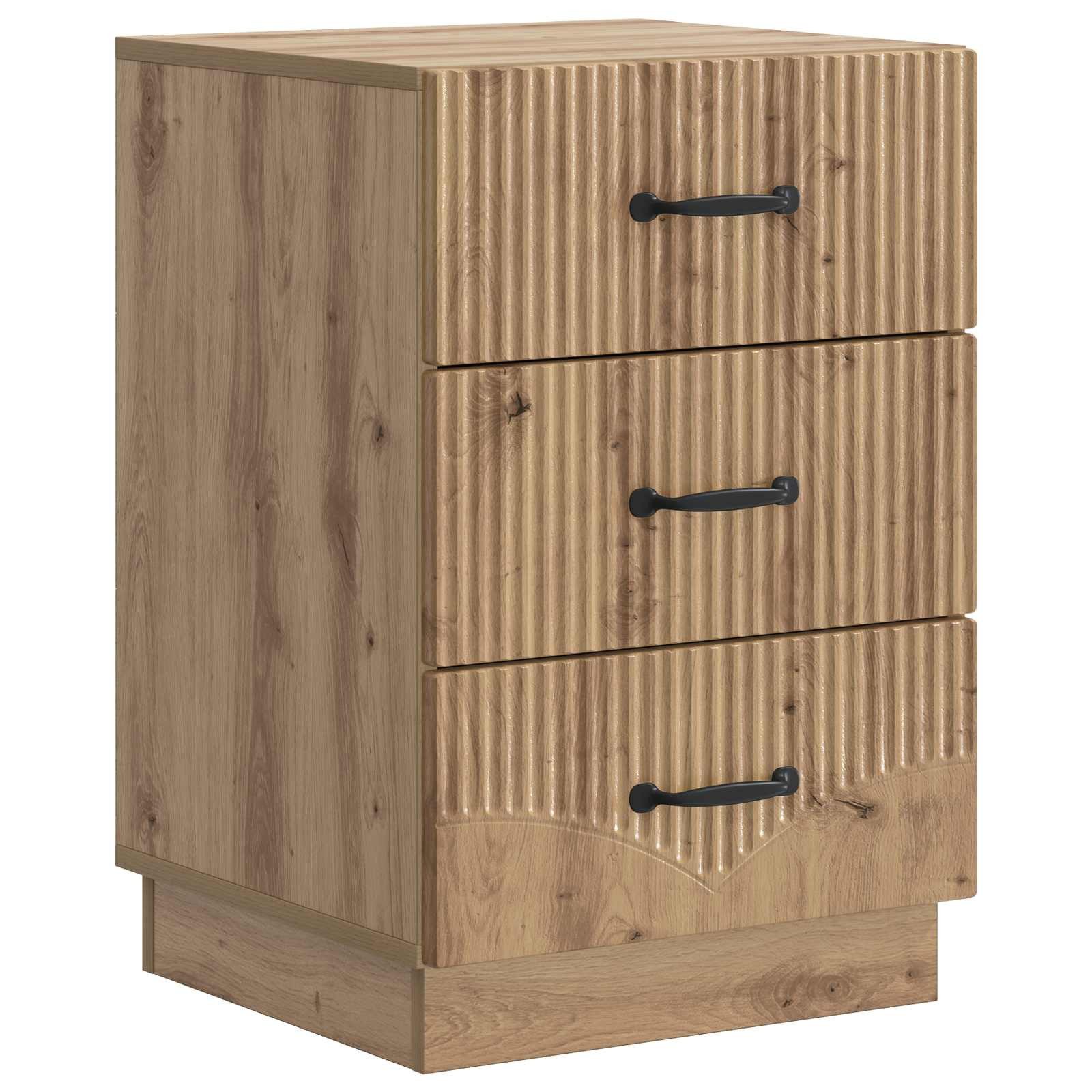 vidaXL Nachttisch 43 x 41 x 63,5 cm Nachttisch Nachtschrank Nachtkommode Artisan-Eiche 4