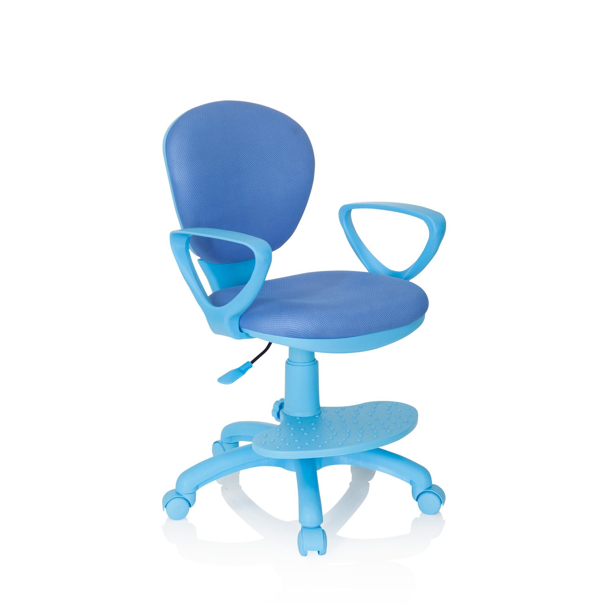 mitwachsend, St), Drehstuhl hjh Stoff (1 COLOUR ergonomisch Kinderdrehstuhl mit Armlehnen KID OFFICE Blau