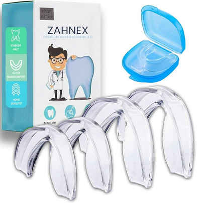 MAVURA Zahnschiene »ZAHNEX Premium Aufbissschiene Knirscherschiene Beißschiene Zahnschiene Zahn Schiene Anti knirschen Zähneknirschen Bruxismus Schiene [4erSet]«
