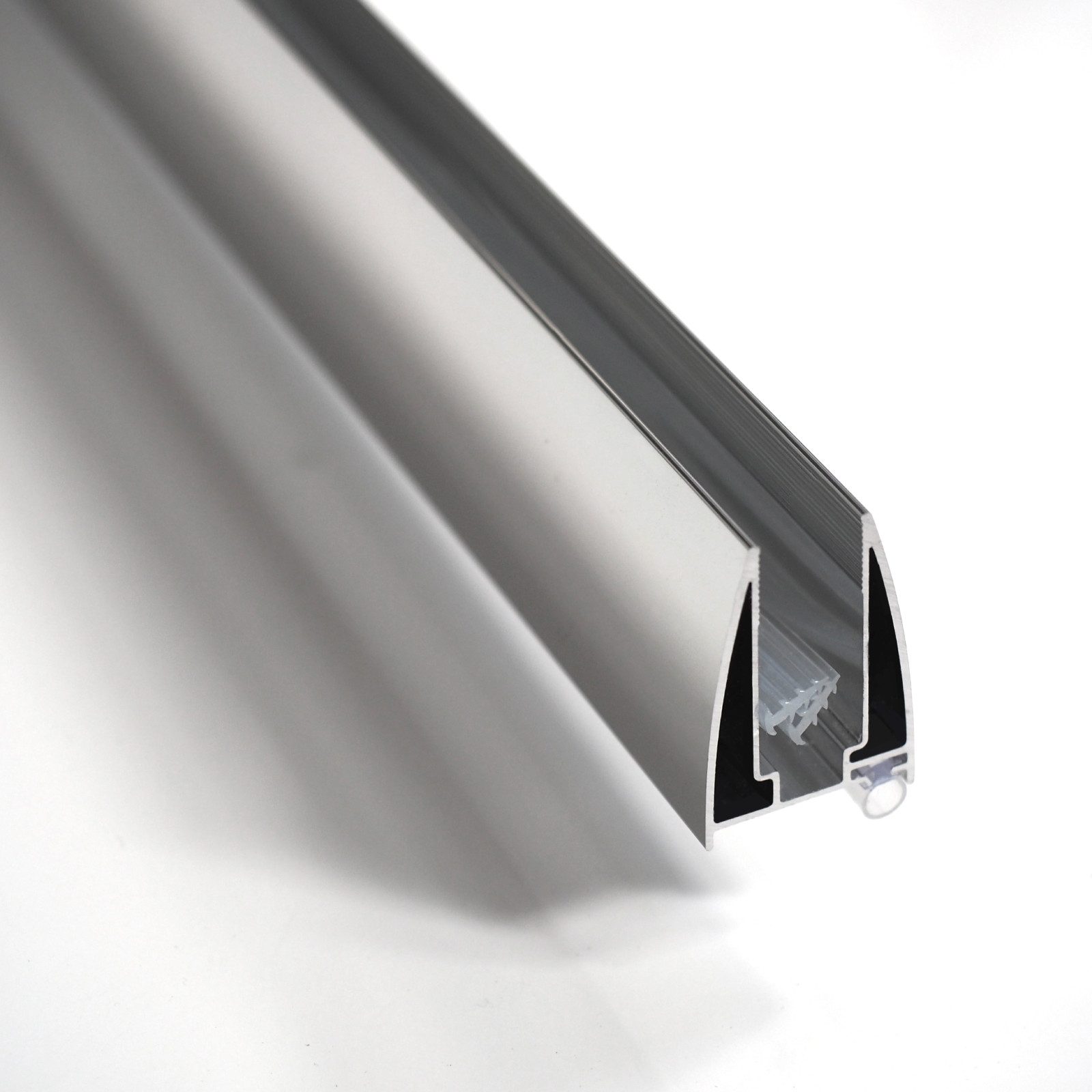WITEN&NOCK Duschwand 200 cm Wandanschlussprofil Aluminium für Dusche Glasstärke 8mm 10mm