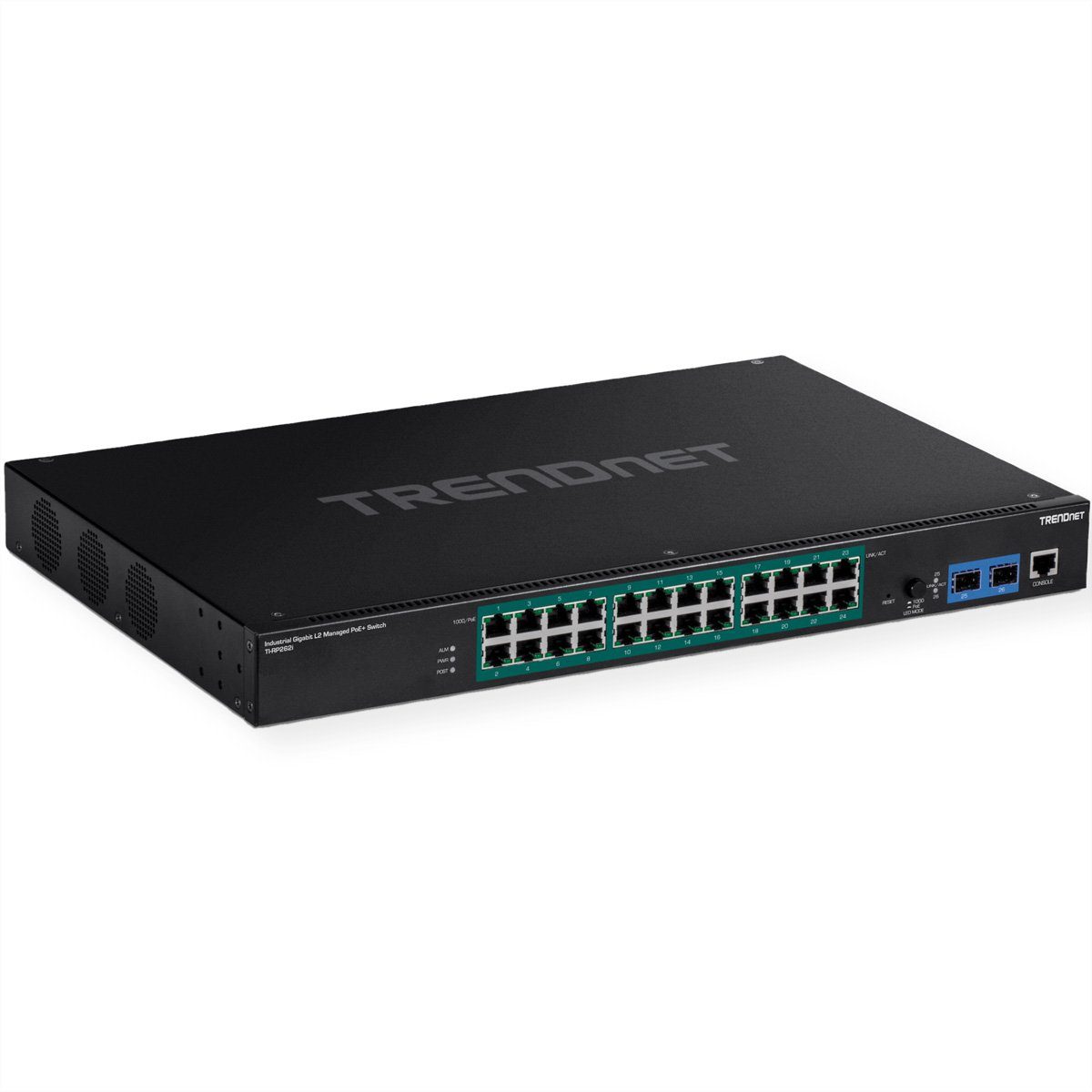 Trendnet TI-RP262i 26-Port Industrial Rackmount PoE+ Switch Gigabit L2 Managed Netzwerk-Switch