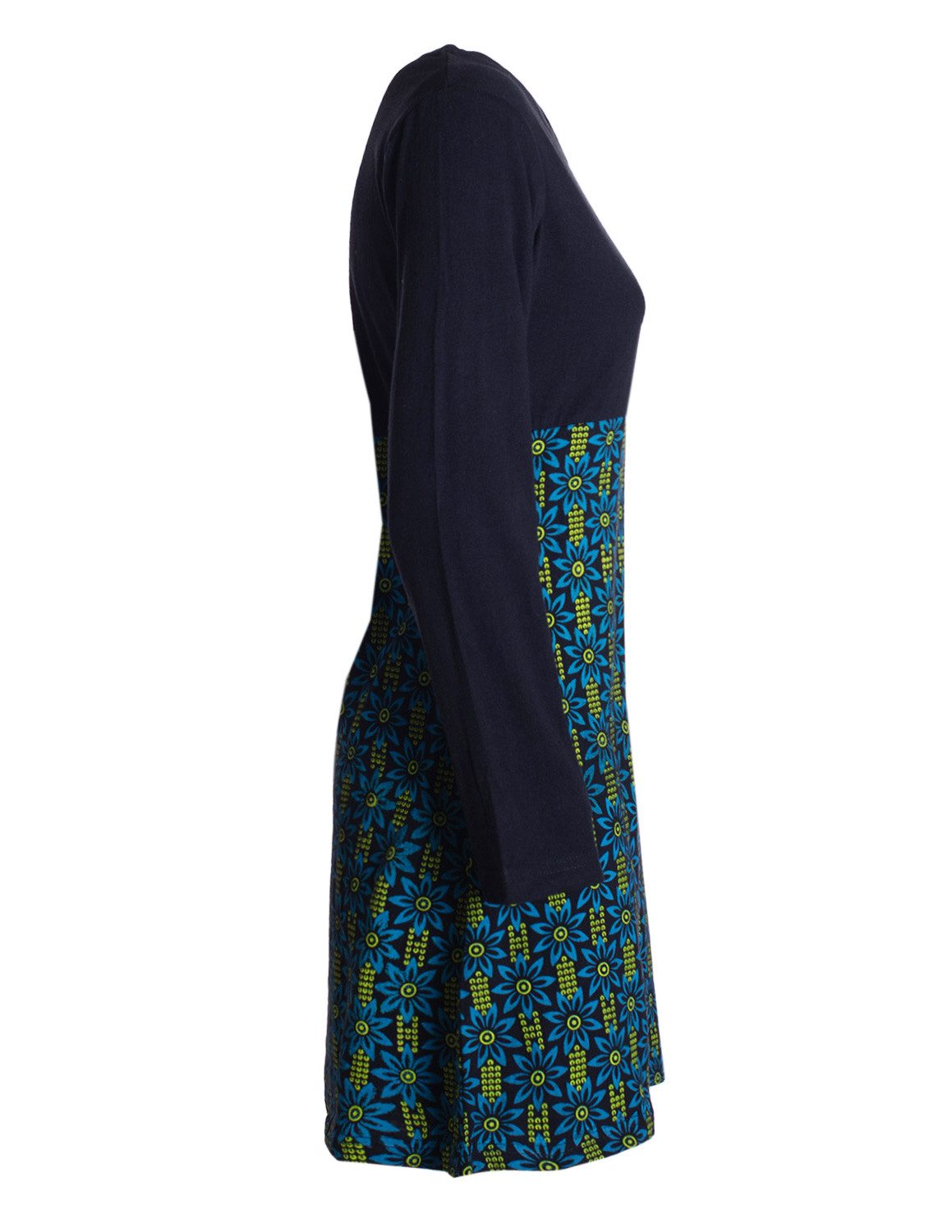 Vishes Tunikakleid Damen Langarm Longshirt-Kleid Sweatkleid Tunika-Kleid Shirt-Kleid Ethno, Goa, Hippie Style
