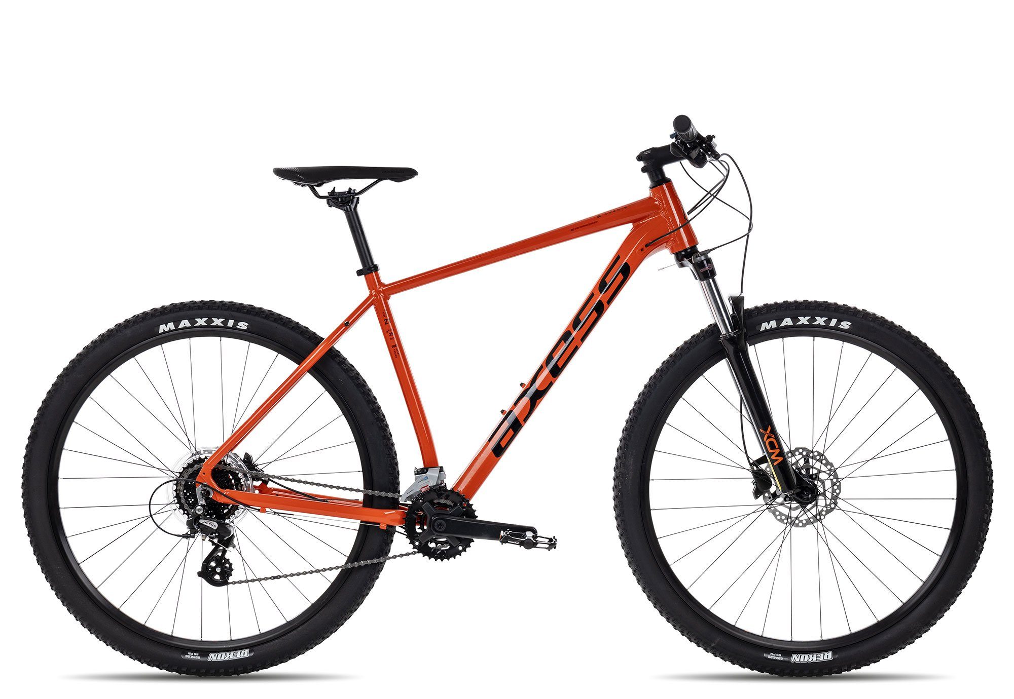Axess Mountainbike DEBRIS, 16 Gang Shimano RD-M360 Acera 8 Schaltwerk, Kettenschaltung, MTB-Hardtail Herrenrad 29 Zoll rot/orange