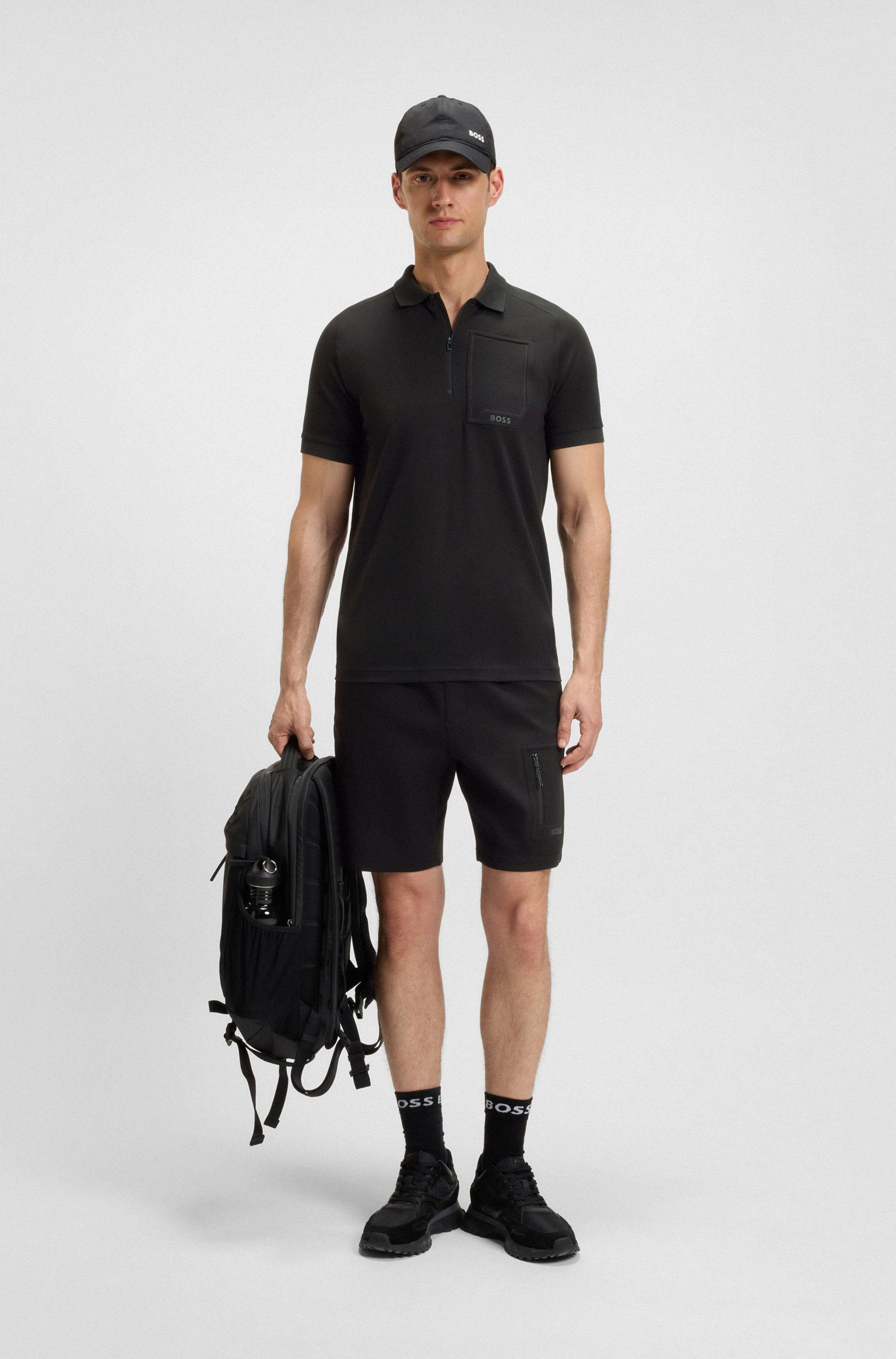 BOSS GREEN Poloshirt Polo Urban Tech mit feuchtigkeitsableitenden und schnell trocknenden Eigenschaften