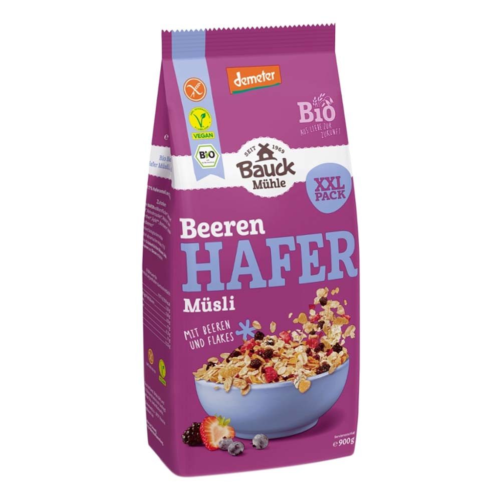 Bauck Mühle Cerealien Hafer Müsli - Beeren XXL 900g