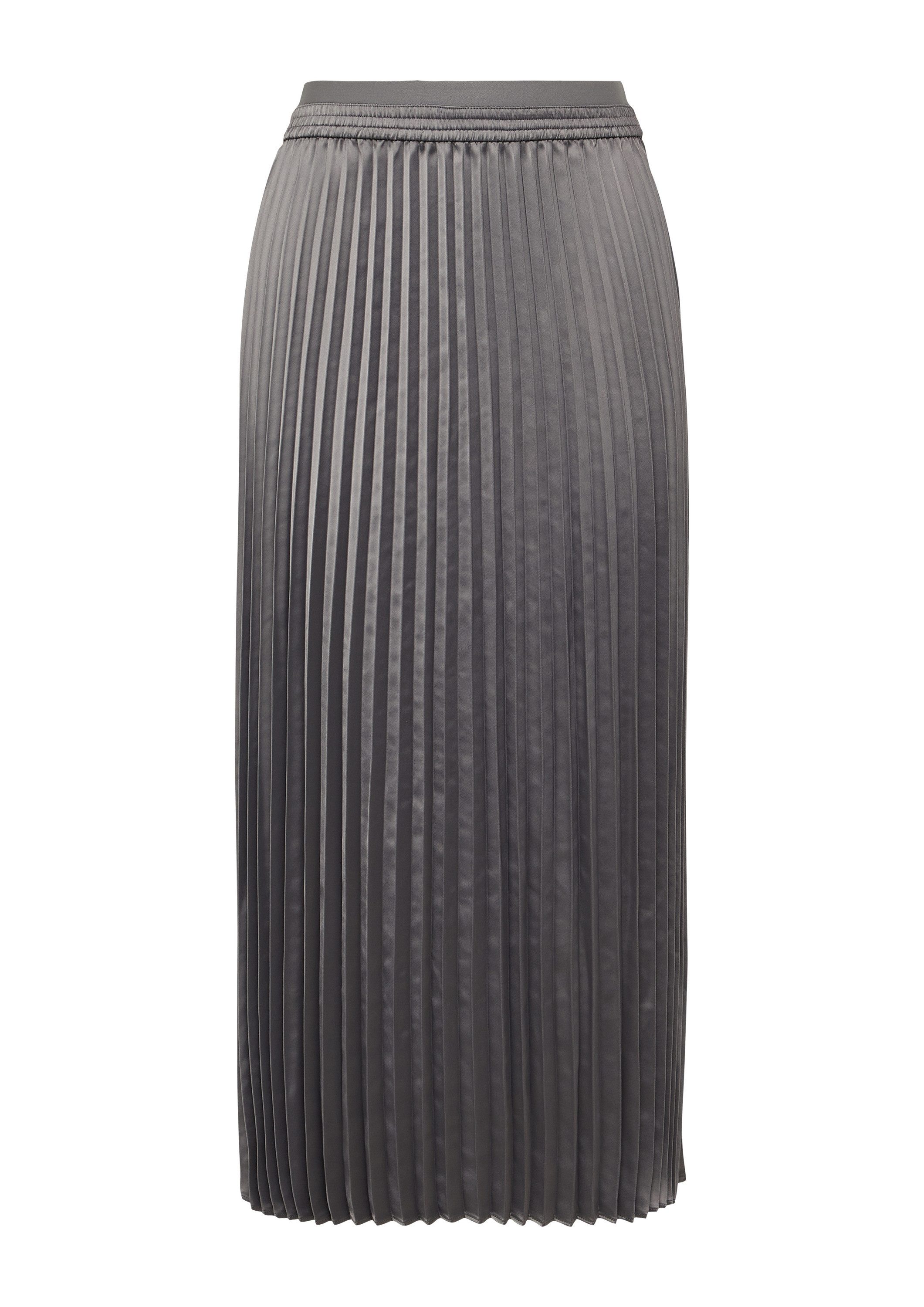 s.Oliver Midirock Rock Langer Plissee-Rock aus Satin mit Elastikbund günstig online kaufen