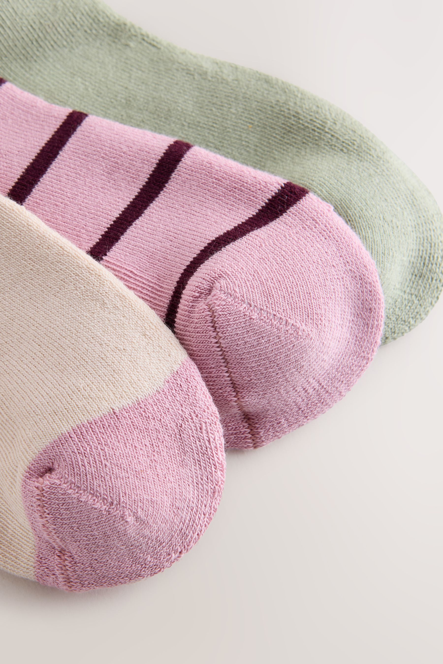 Next Kurzsocken Streifensöckchen Polstersohle Baumwolle, 3er-Pack (3-Paar) – Bild 5 von 5