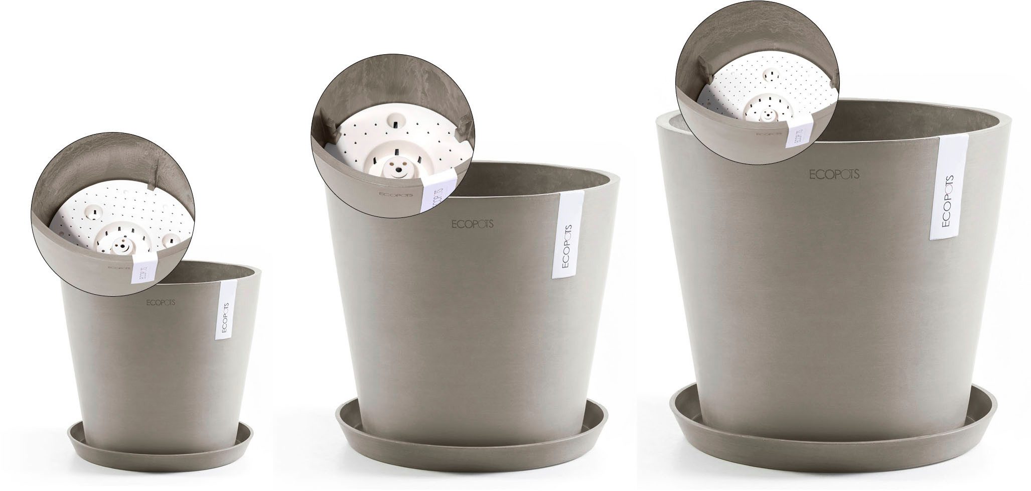 ECOPOTS Blumentopf Amsterdam (Set, 3 St), günstig online kaufen