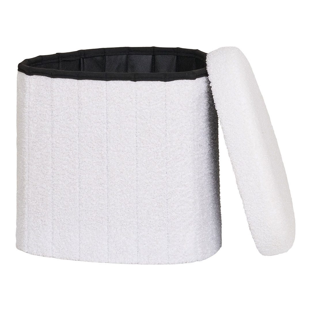 ebuy24 Pouf Medford Pouf Teddy, weiß weiß.