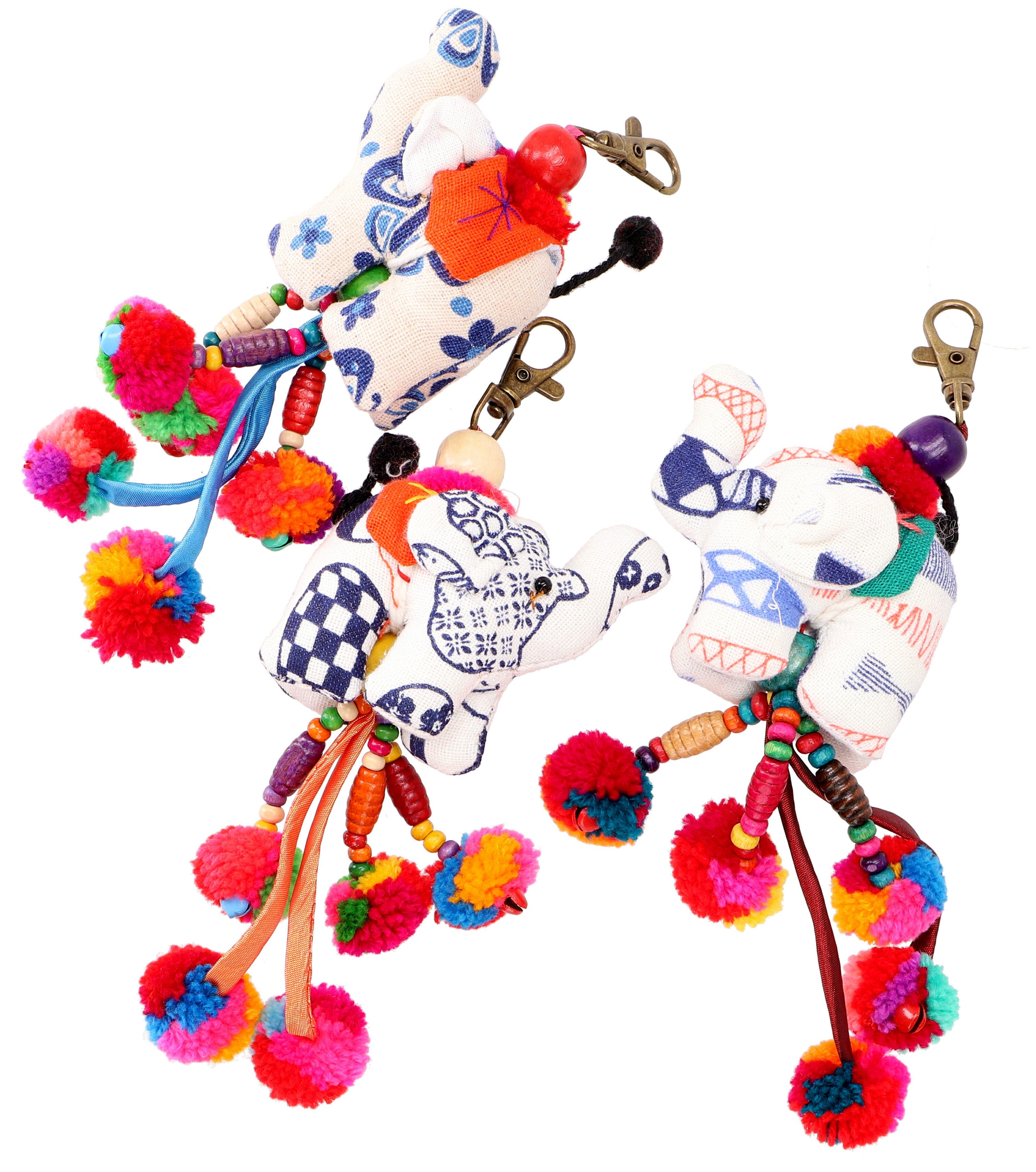 Schlüsselanhänger Bunter Elefanten-Schlüsselanhänger, Boho..