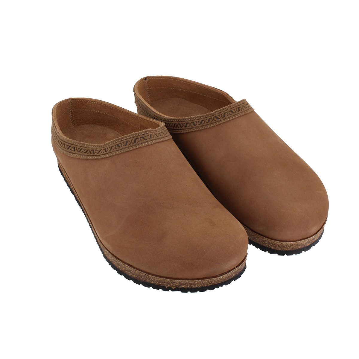 Stegmann Leder Clog (1-tlg) Clogs - Flexibles Kork-Leder-Fußbett, Hausschuh aus Leder