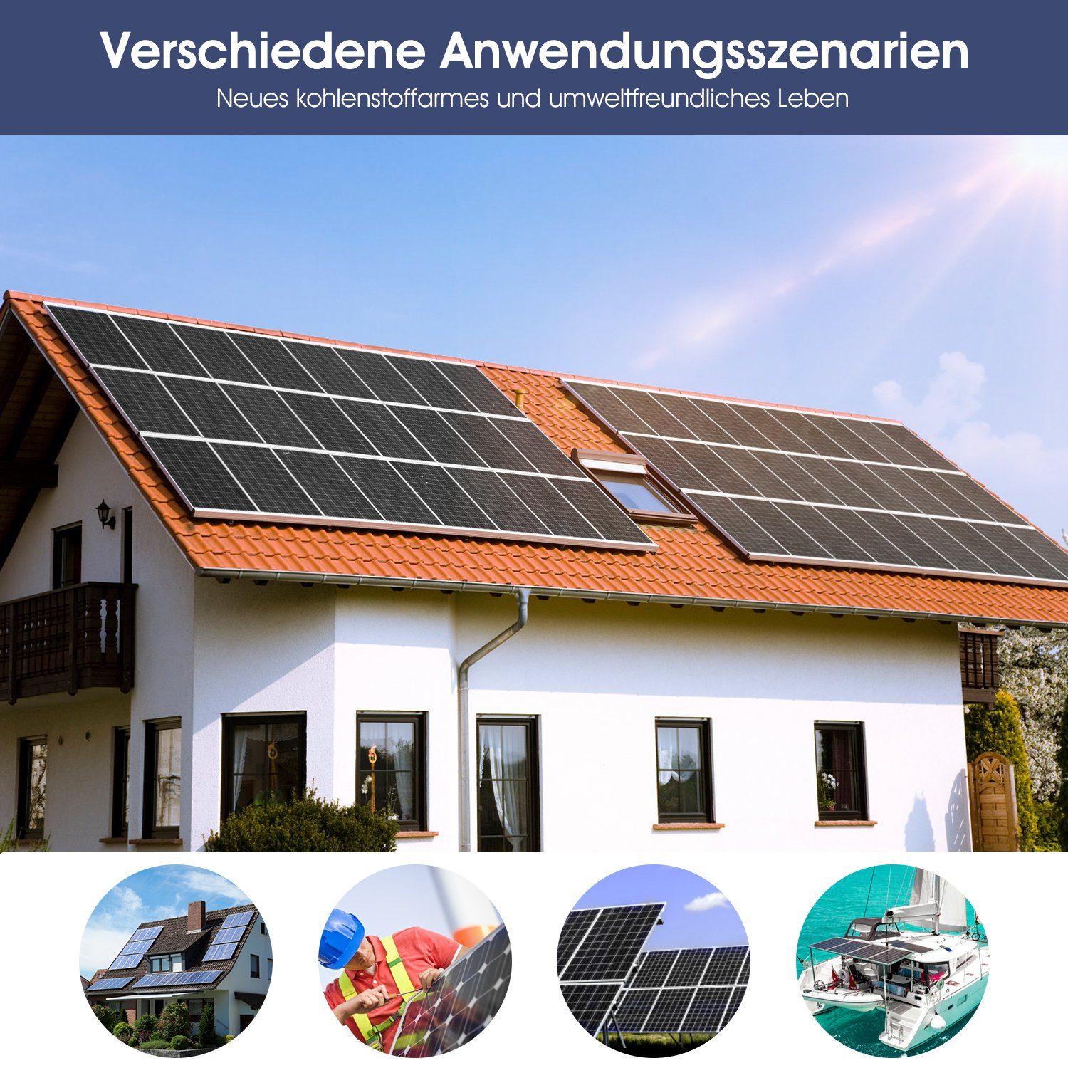 10W Solarpanel Für Überwachungskameras - Micro USB Ladegerät Für Außenbereich