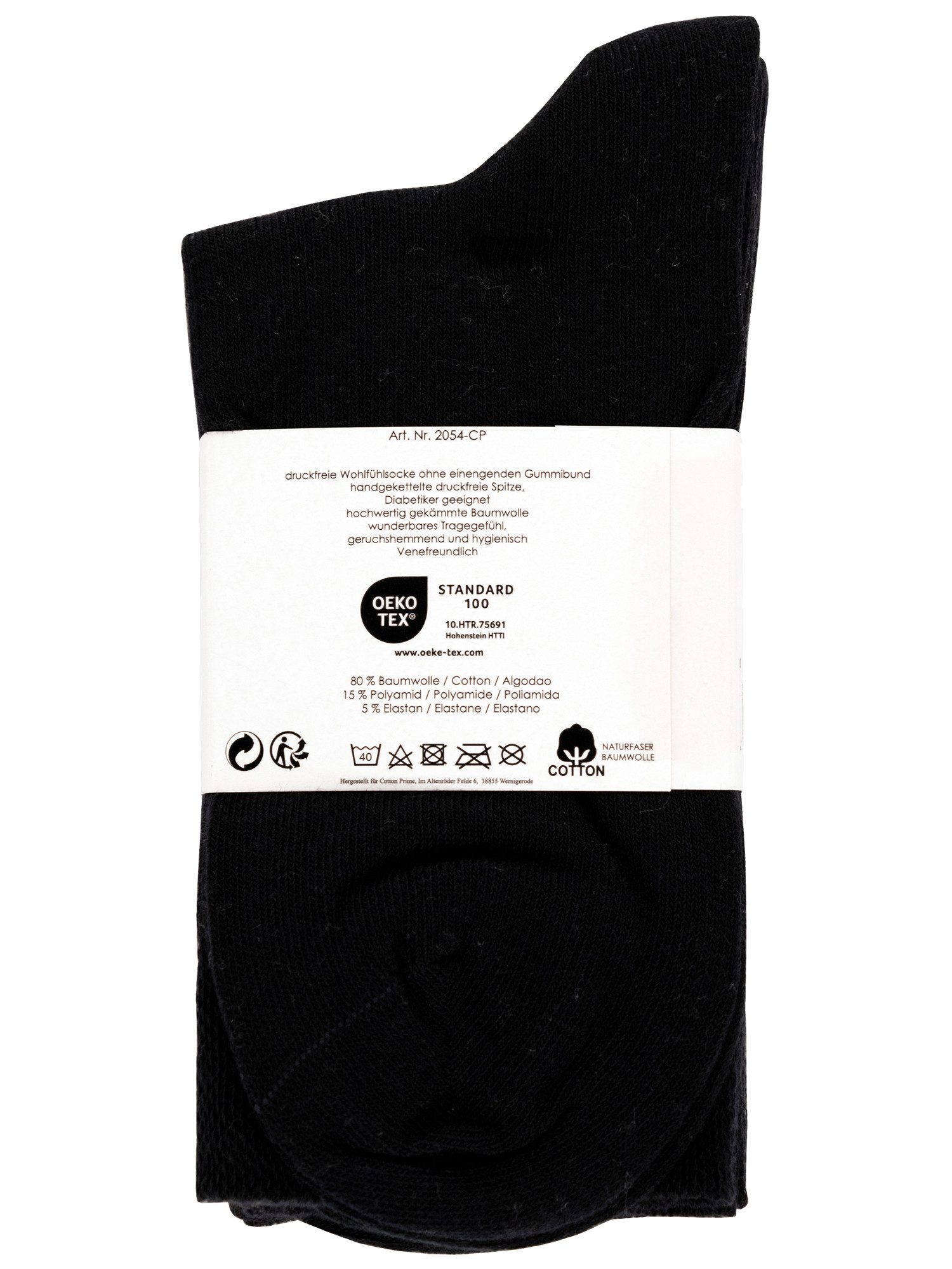 Cotton Prime® Socken Gesundheitssocken aus Baumwolle (10-Paar) ohne störende Naht – Bild 4 von 4