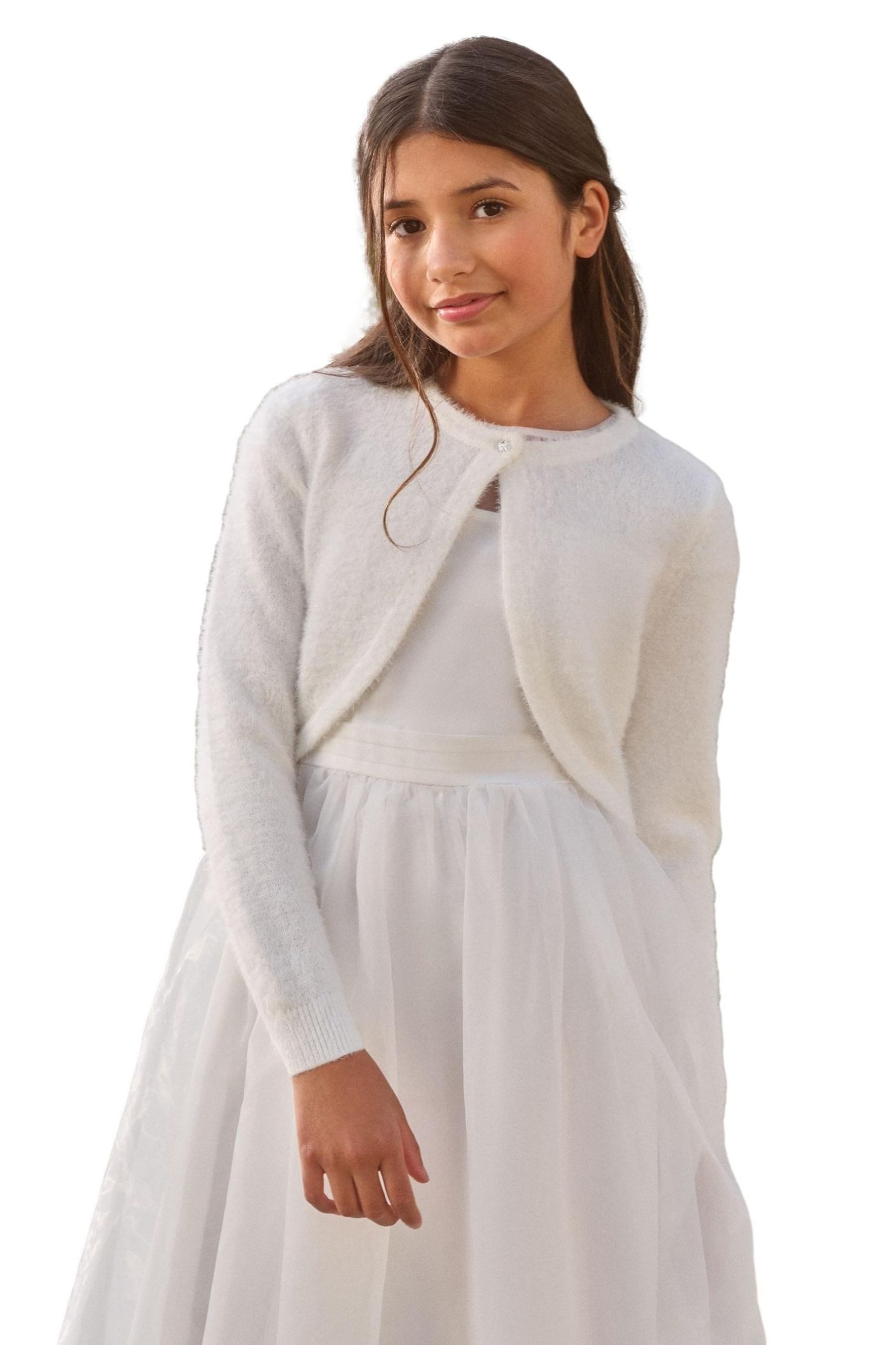 LIPSY Strickjacke Lipsy festlicher, flauschiger Bolero (1-tlg)