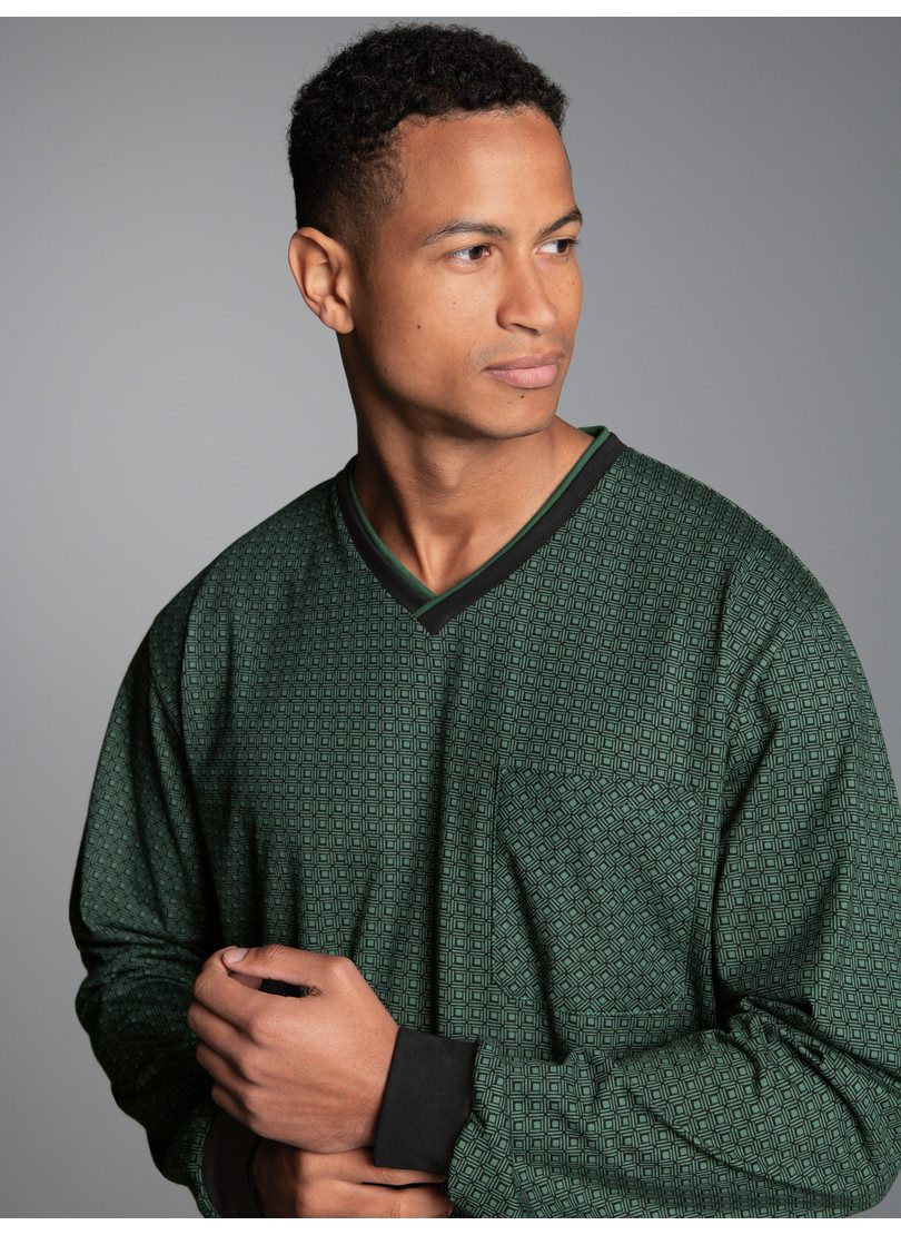 Trigema Pyjama TRIGEMA Nachthemd mit Allover-Retro-Print (1 tlg)