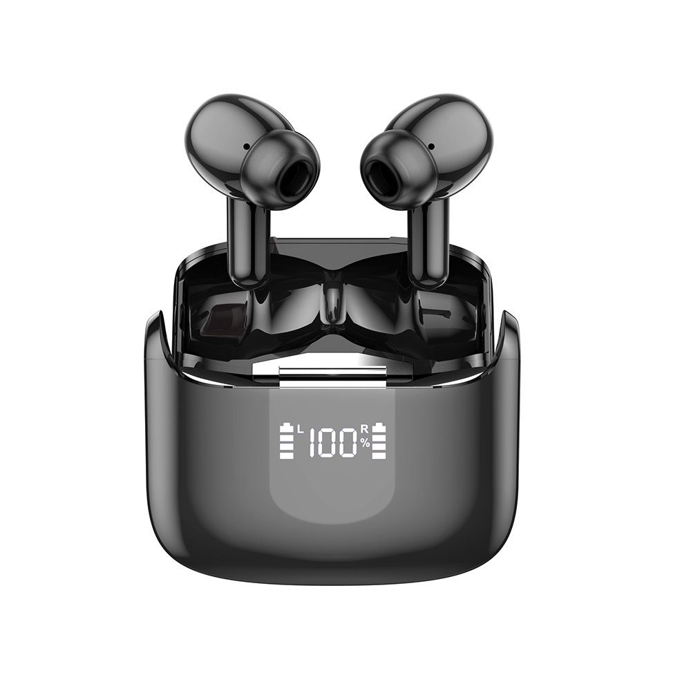 GelldG Aktives Noise-Cancelling In Ear Kopfhörer Bluetooth mit LED-Anzeige Bluetooth-Kopfhörer