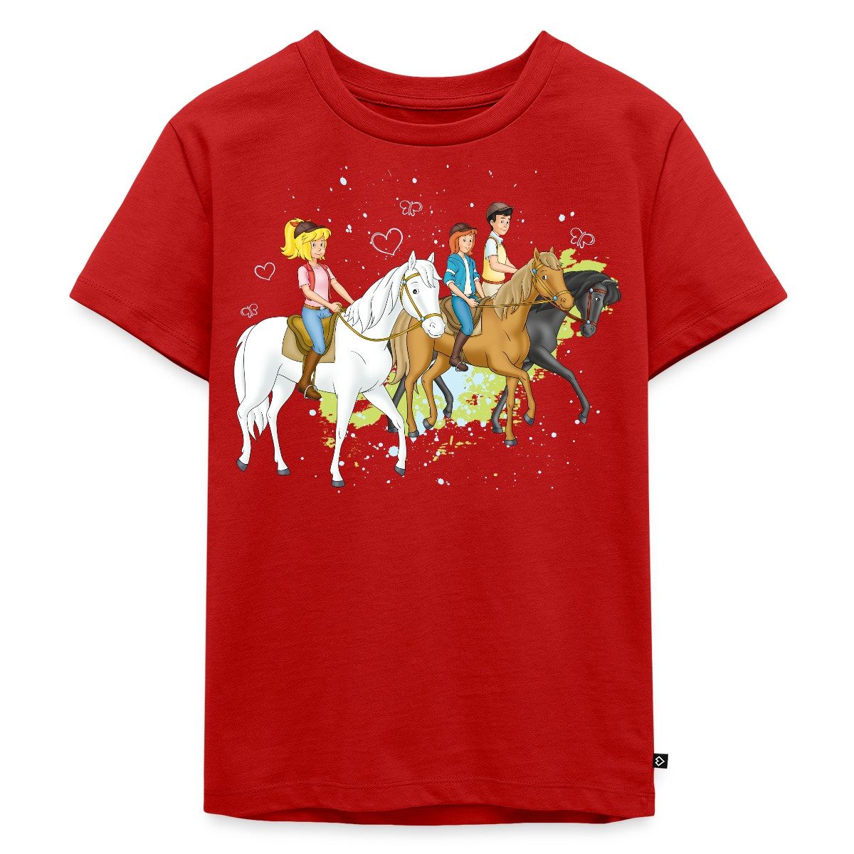 Spreadshirt T-Shirt Bibi Und Tina Ausritt Mit Alexander Falkenstein Kinder Premium T-Shirt (1-tlg)