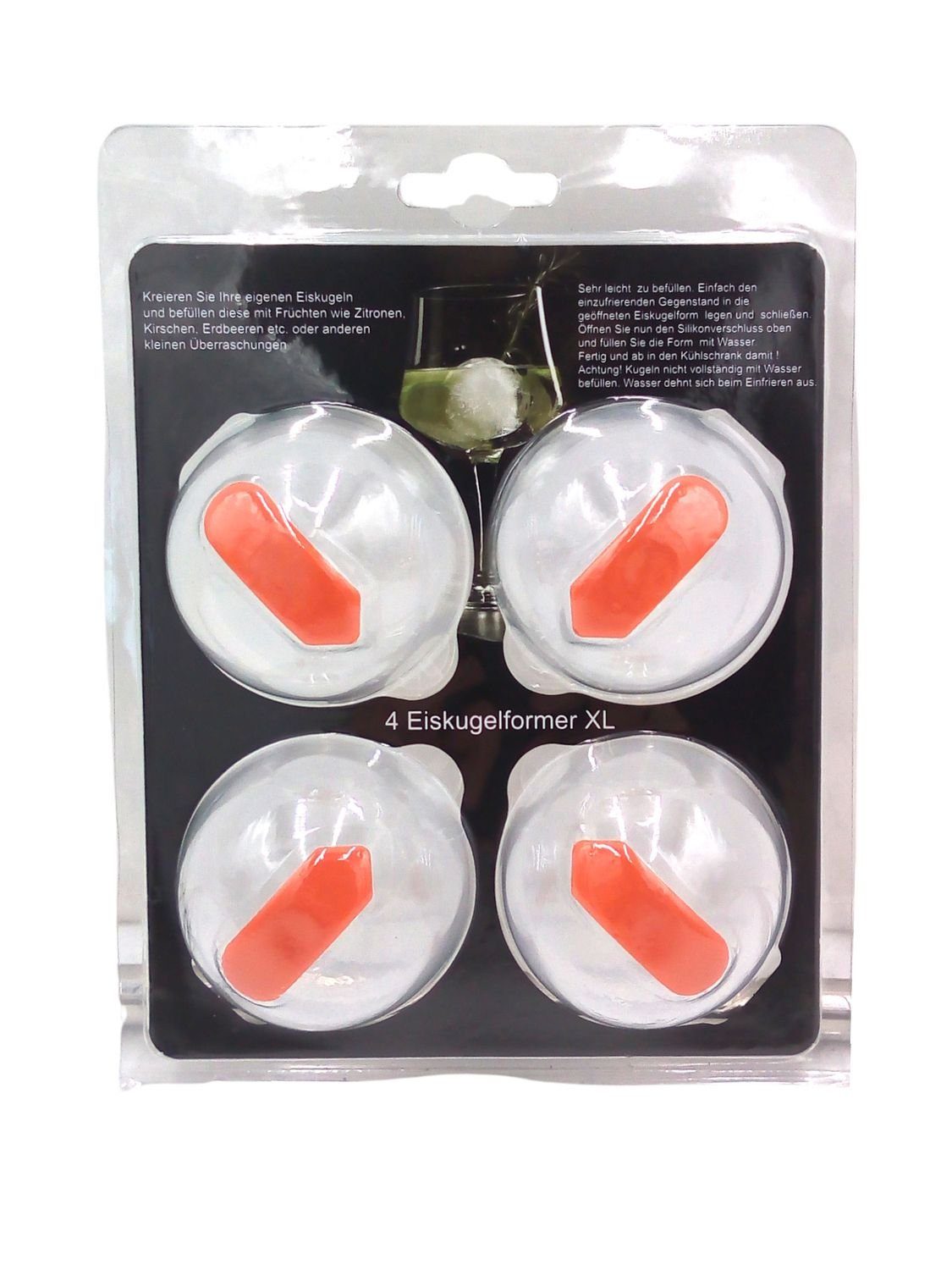 Kaltspeisenform Eiskugelformer 5cm 4 Stück Eiswürfelform Eiswürfelbereiter Eiswürfel