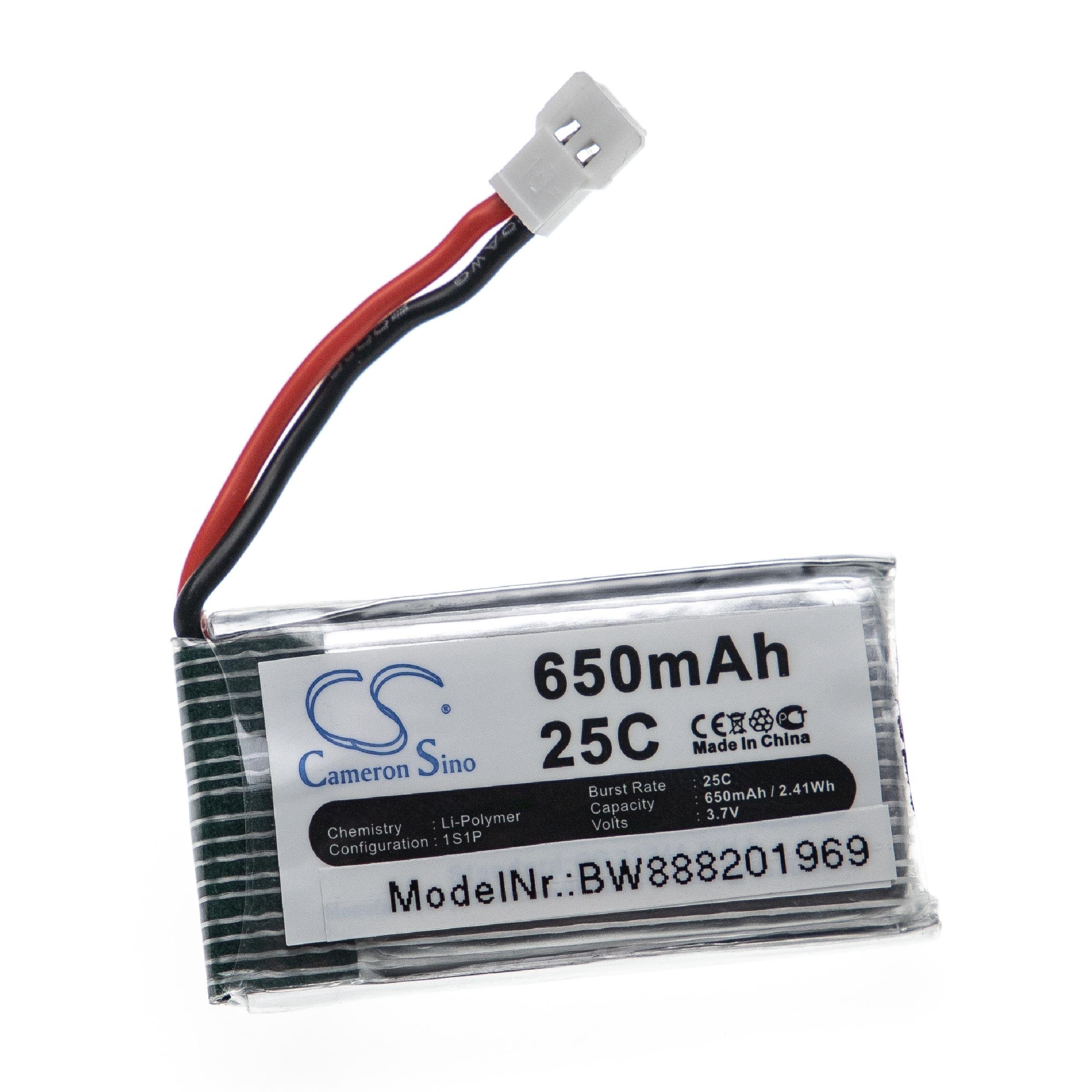 mAh (3,7 mit W609-10, Huajun kompatibel 650 Drohnen-Akku W609-9 V) Li-Polymer vhbw