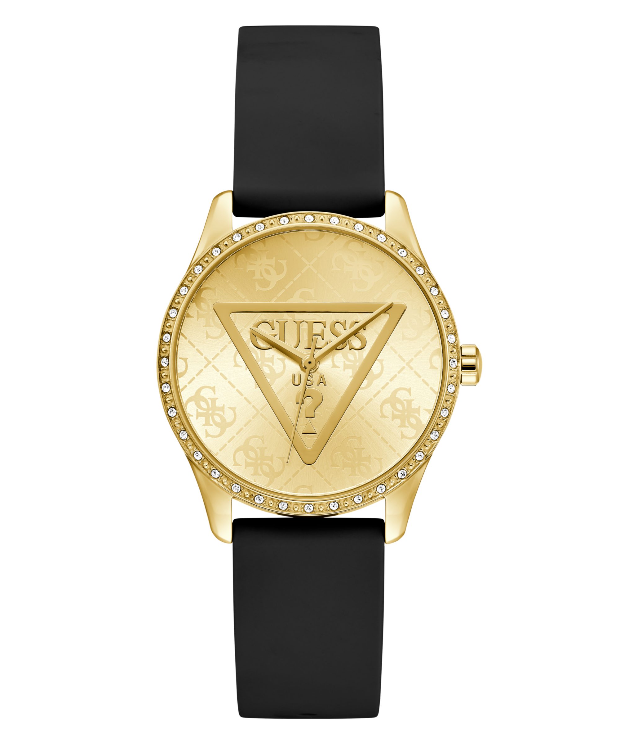 Guess Quarzuhr ROXY GW0942L2, Armbanduhr, Damenuhr, Silikonarmband, Kristallglas