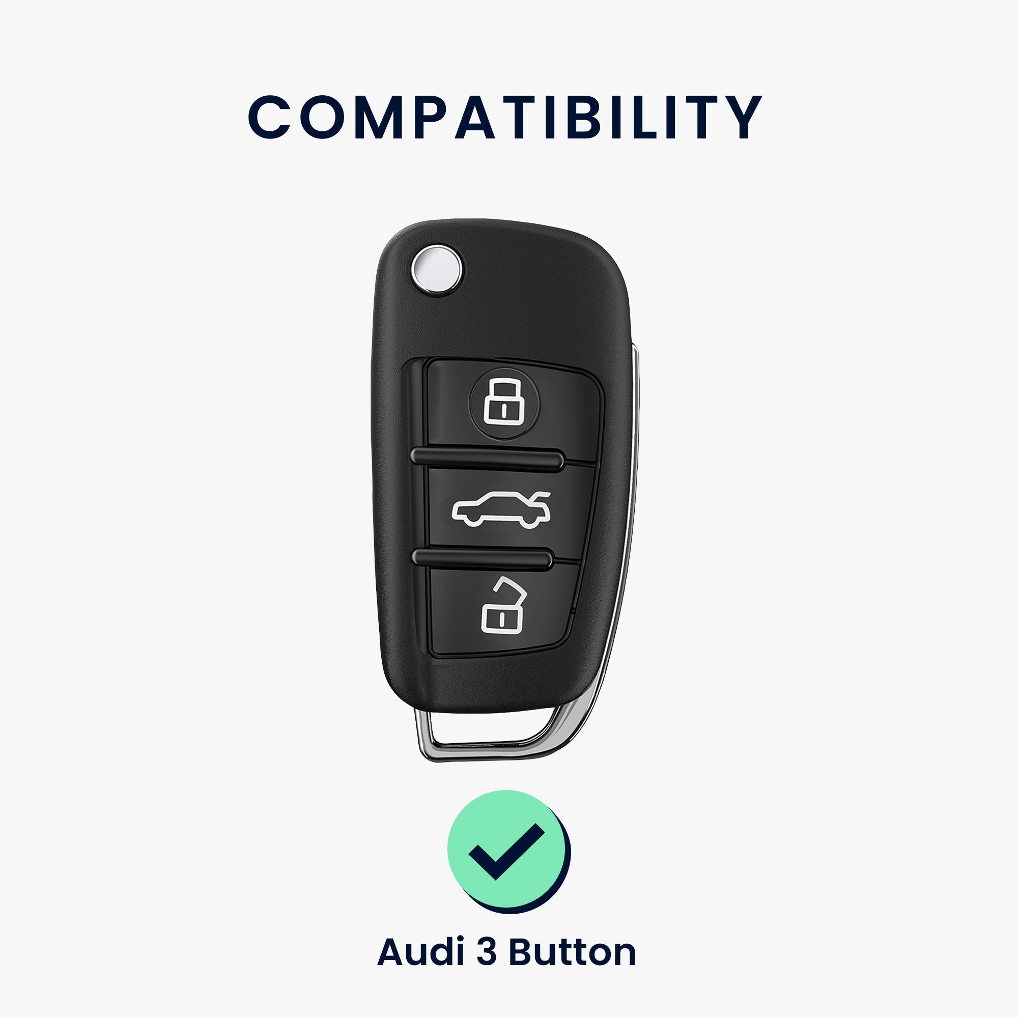 kwmobile Schlüsseltasche Autoschlüssel Audi, Schlüssel für Hülle Schlüsselhülle Case Cover
