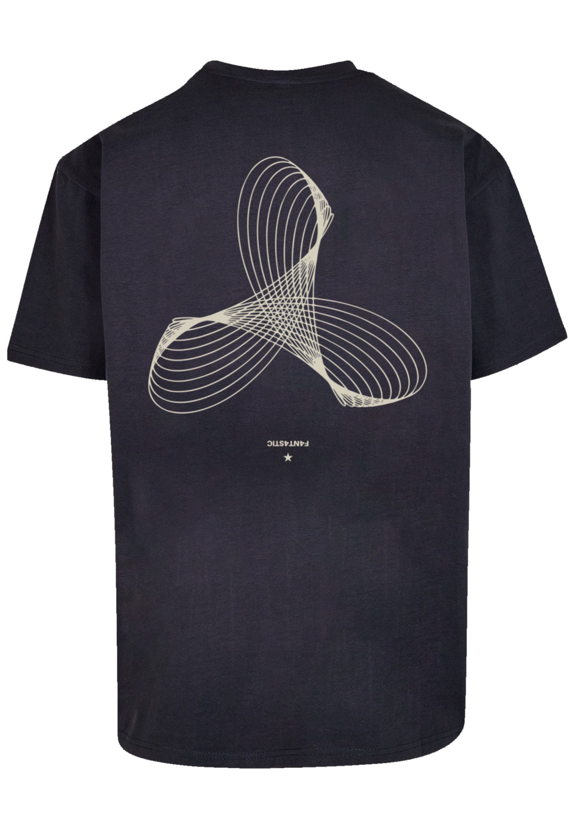 F4NT4STIC T-Shirt Geometrics navy Print
