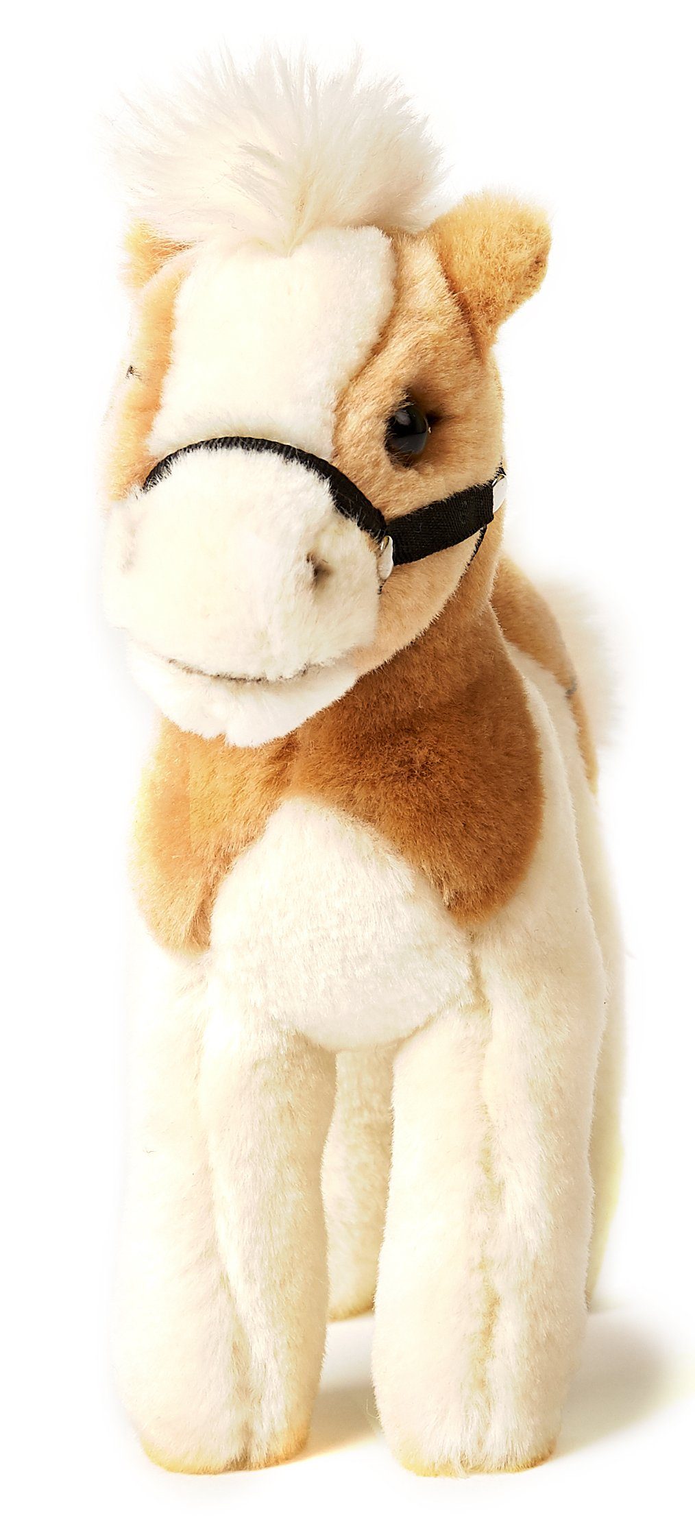 Uni-Toys Kuscheltier Pferd - mit/ohne Sattel und Steigbügel - 23 cm - Plüsch, Plüschtier, zu 100 % recyceltes Füllmaterial