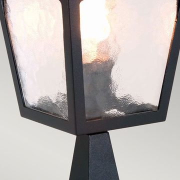 etc-shop Sockelleuchten, Leuchtmittel nicht inklusive, Außenleuchte Sockelleuchte H 31,5 cm Schwarz Gartenlampe Alu 1 Flammig