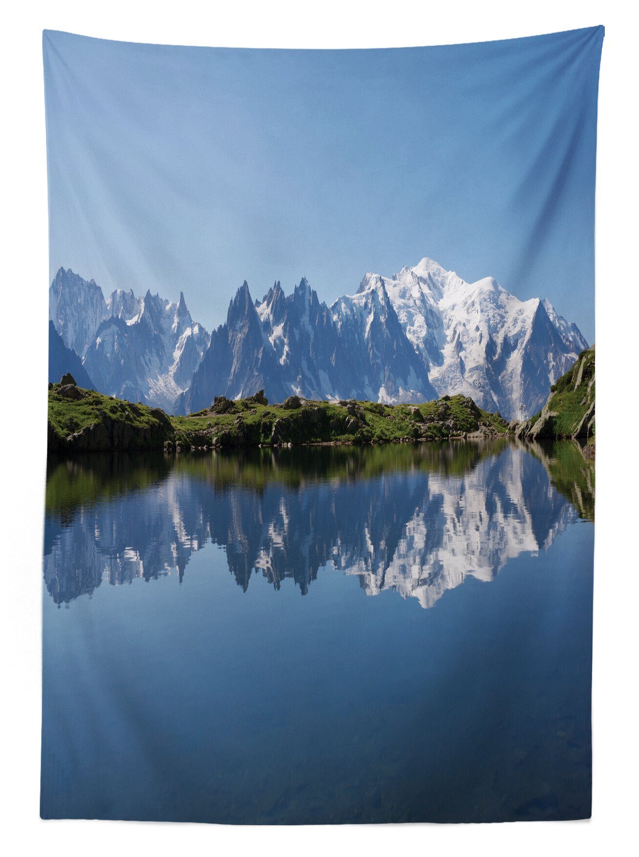 Farbfest See Abakuhaus Farben, Für Waschbar Bereich Alpen Außen den Frankreich Blanc Mont geeignet Tischdecke Klare