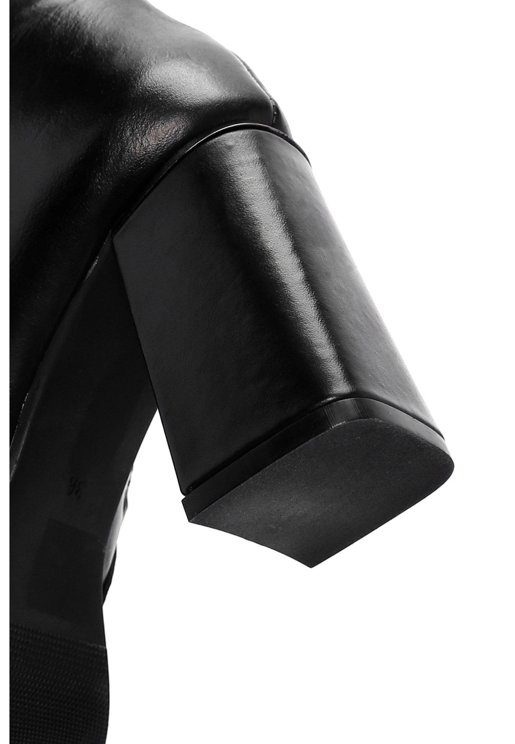Derimod Absatzstiefel aus Leder Bootsschuh Reißverschluss, Leder-Textil-Futter, TPU Sohle, Absatz 7 cm